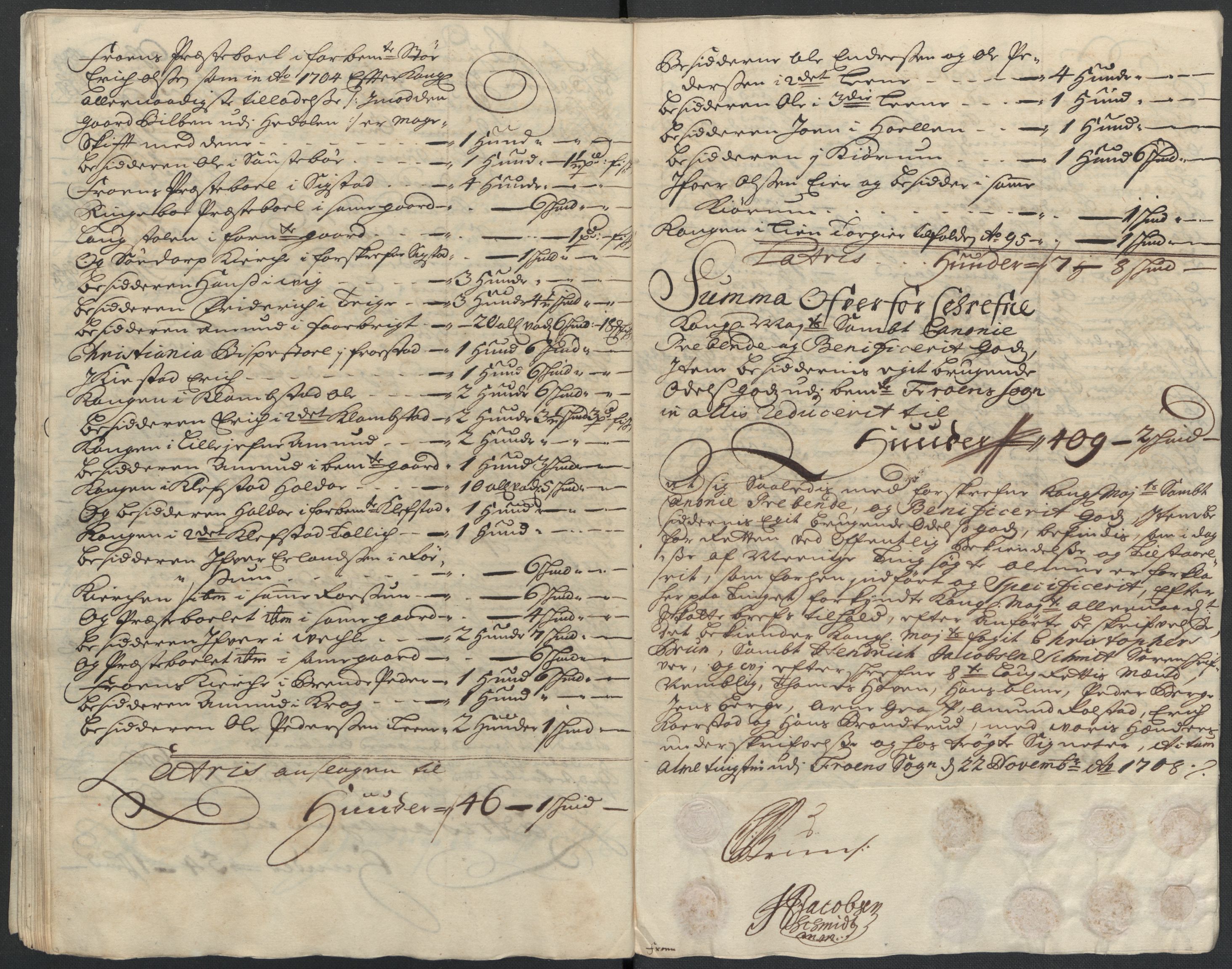 Rentekammeret inntil 1814, Reviderte regnskaper, Fogderegnskap, AV/RA-EA-4092/R17/L1179: Fogderegnskap Gudbrandsdal, 1708-1710, s. 76