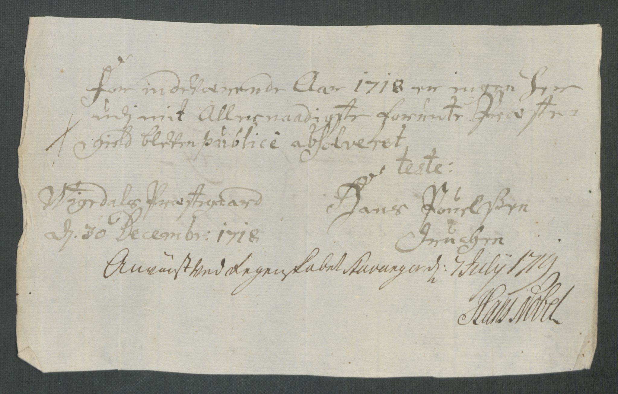 Rentekammeret inntil 1814, Reviderte regnskaper, Fogderegnskap, AV/RA-EA-4092/R47/L2871: Fogderegnskap Ryfylke, 1718, s. 286