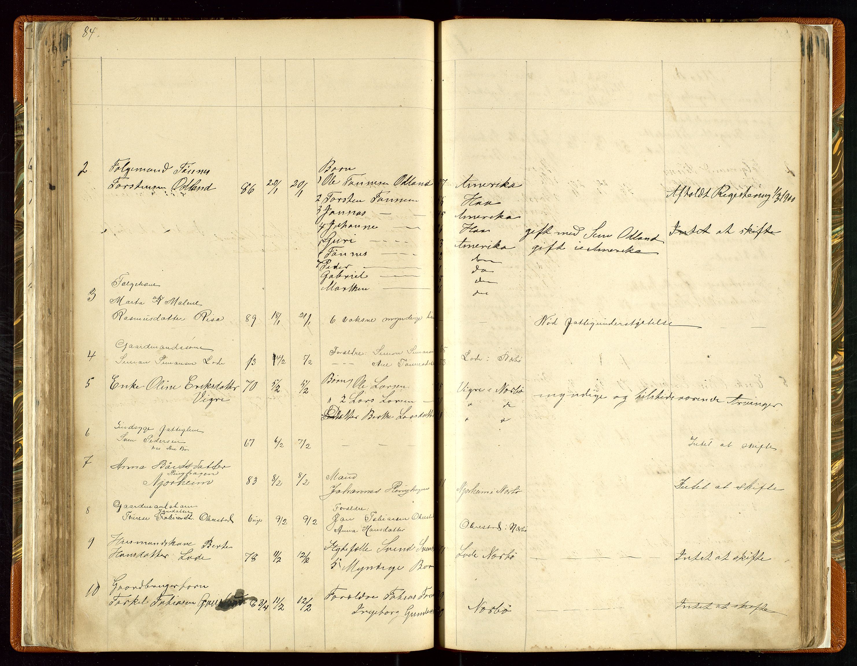Hå lensmannskontor, AV/SAST-A-100456/Gga/L0001: Dødsfallsprotokoll, 1890-1902, s. 84