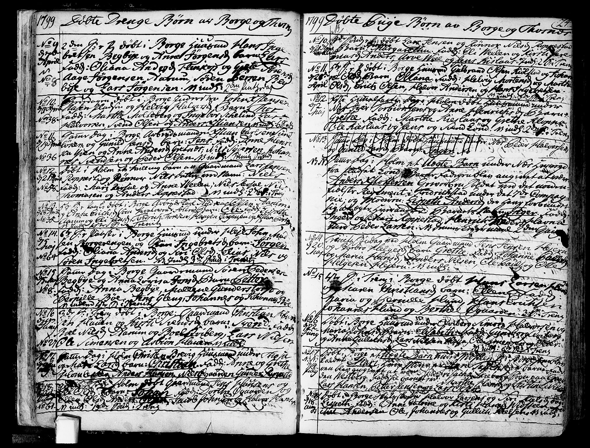 Borge prestekontor Kirkebøker, SAO/A-10903/F/Fa/L0002: Ministerialbok nr. I 2, 1791-1817, s. 24