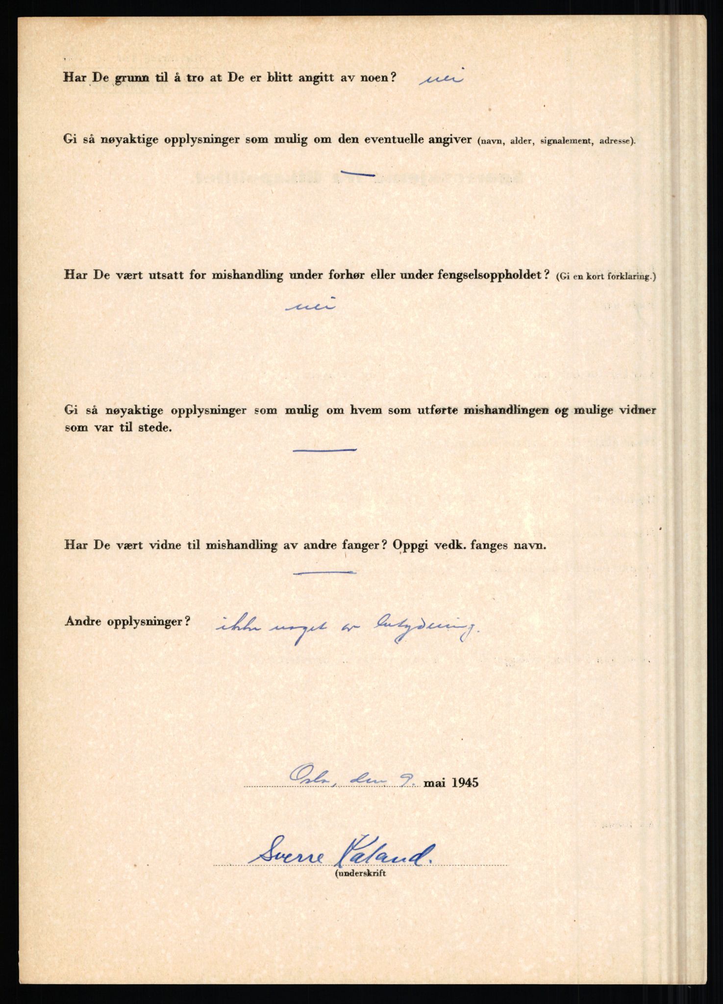 Rikspolitisjefen, AV/RA-S-1560/L/L0008: Jaffe, Bernhard - Karset, Helge Hafsahl, 1940-1945, s. 1206