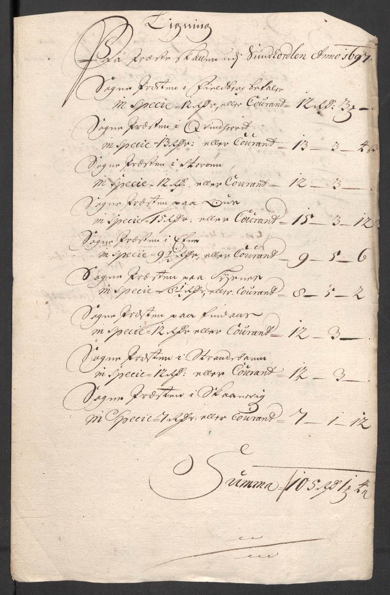 Rentekammeret inntil 1814, Reviderte regnskaper, Fogderegnskap, AV/RA-EA-4092/R48/L2977: Fogderegnskap Sunnhordland og Hardanger, 1697-1698, s. 103