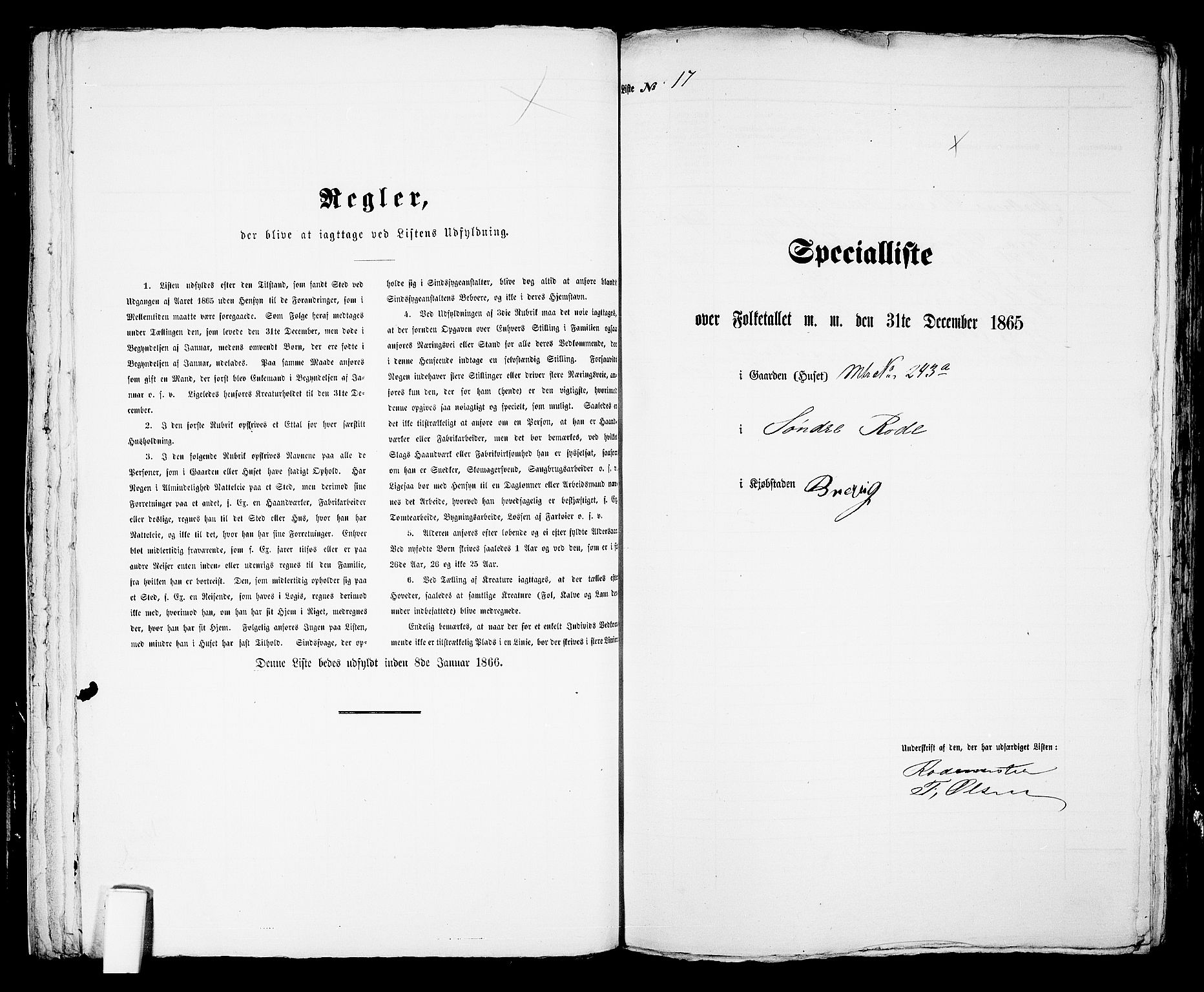 RA, Folketelling 1865 for 0804P Brevik prestegjeld, 1865, s. 411