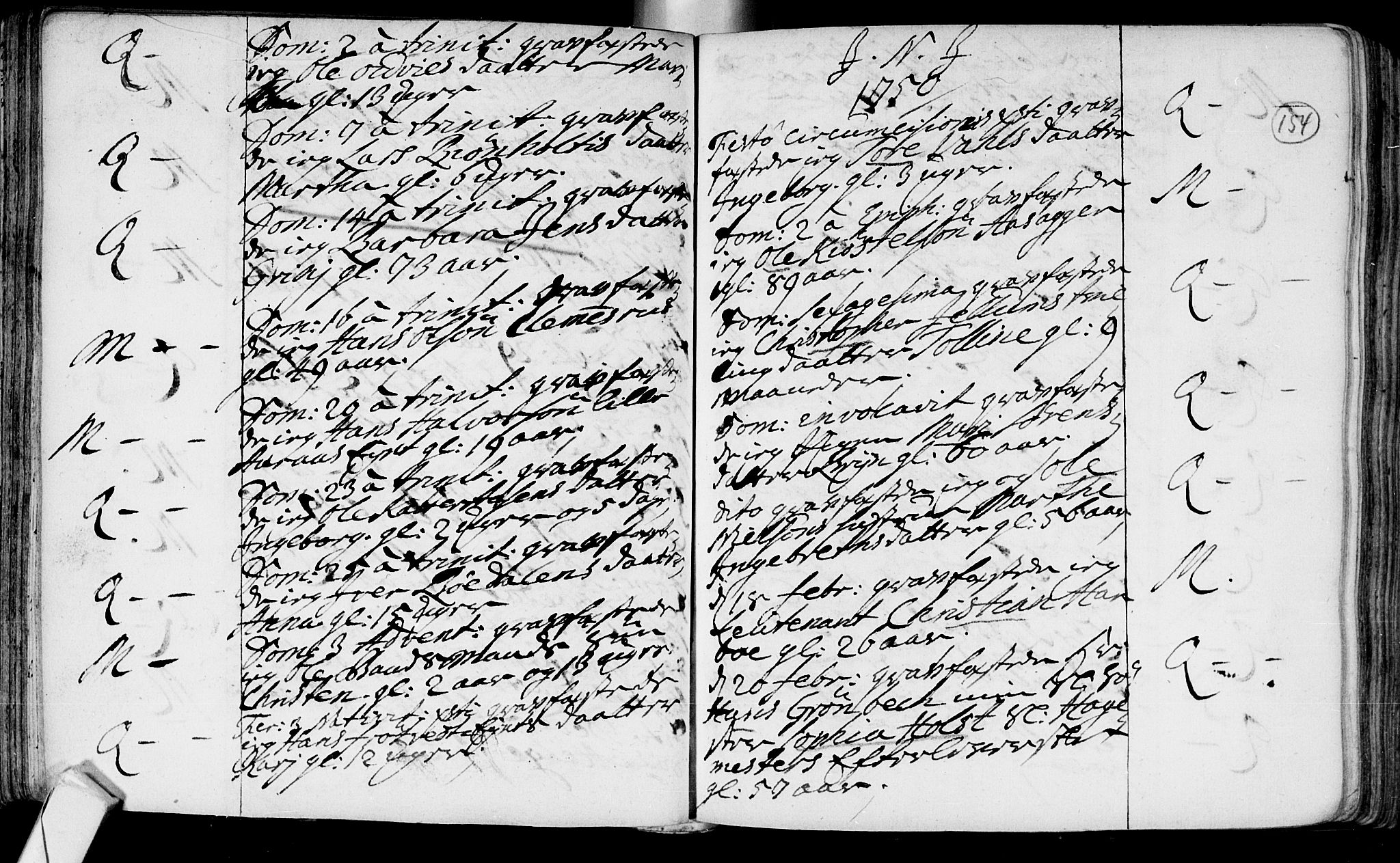 Røyken kirkebøker, SAKO/A-241/F/Fa/L0002: Ministerialbok nr. 2, 1731-1782, s. 154