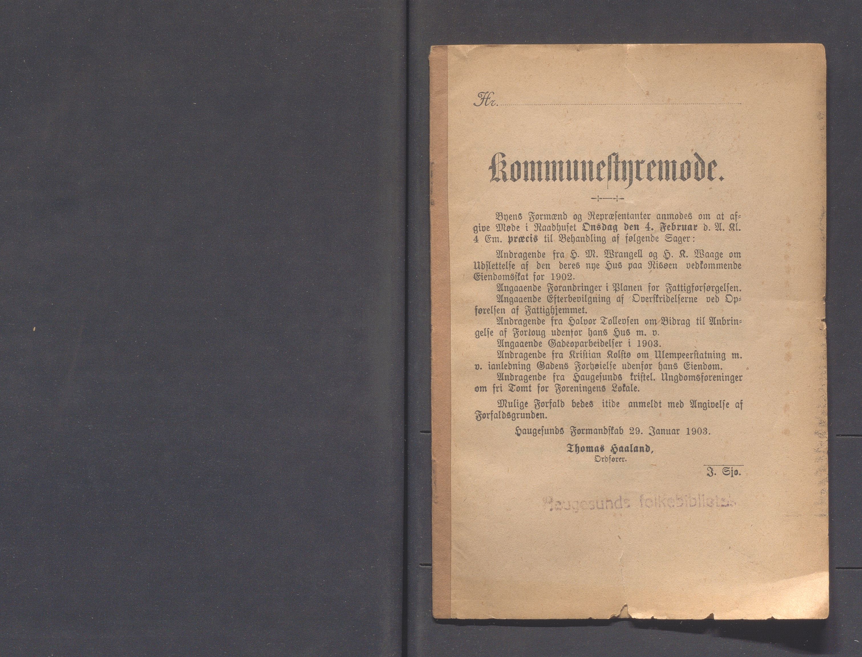 Haugesund kommune - Formannskapet og Bystyret, IKAR/A-740/A/Abb/L0001: Bystyreforhandlinger, 1889-1907, s. 350
