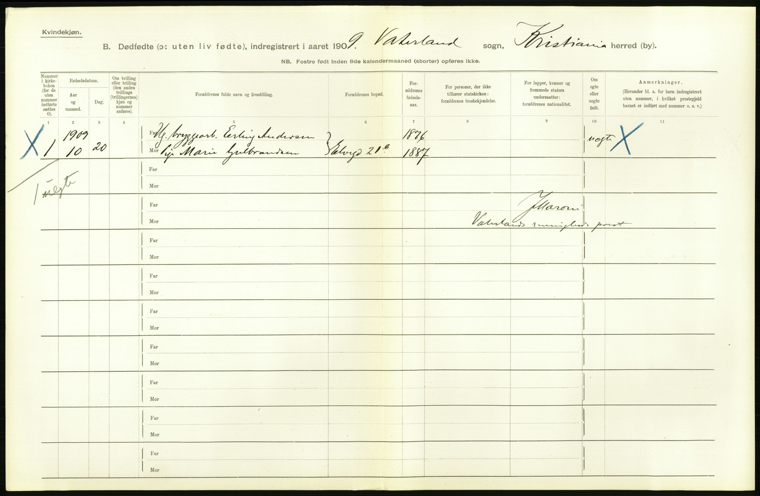 Statistisk sentralbyrå, Sosiodemografiske emner, Befolkning, RA/S-2228/D/Df/Dfa/Dfag/L0010: Kristiania: Døde, dødfødte., 1909, s. 470