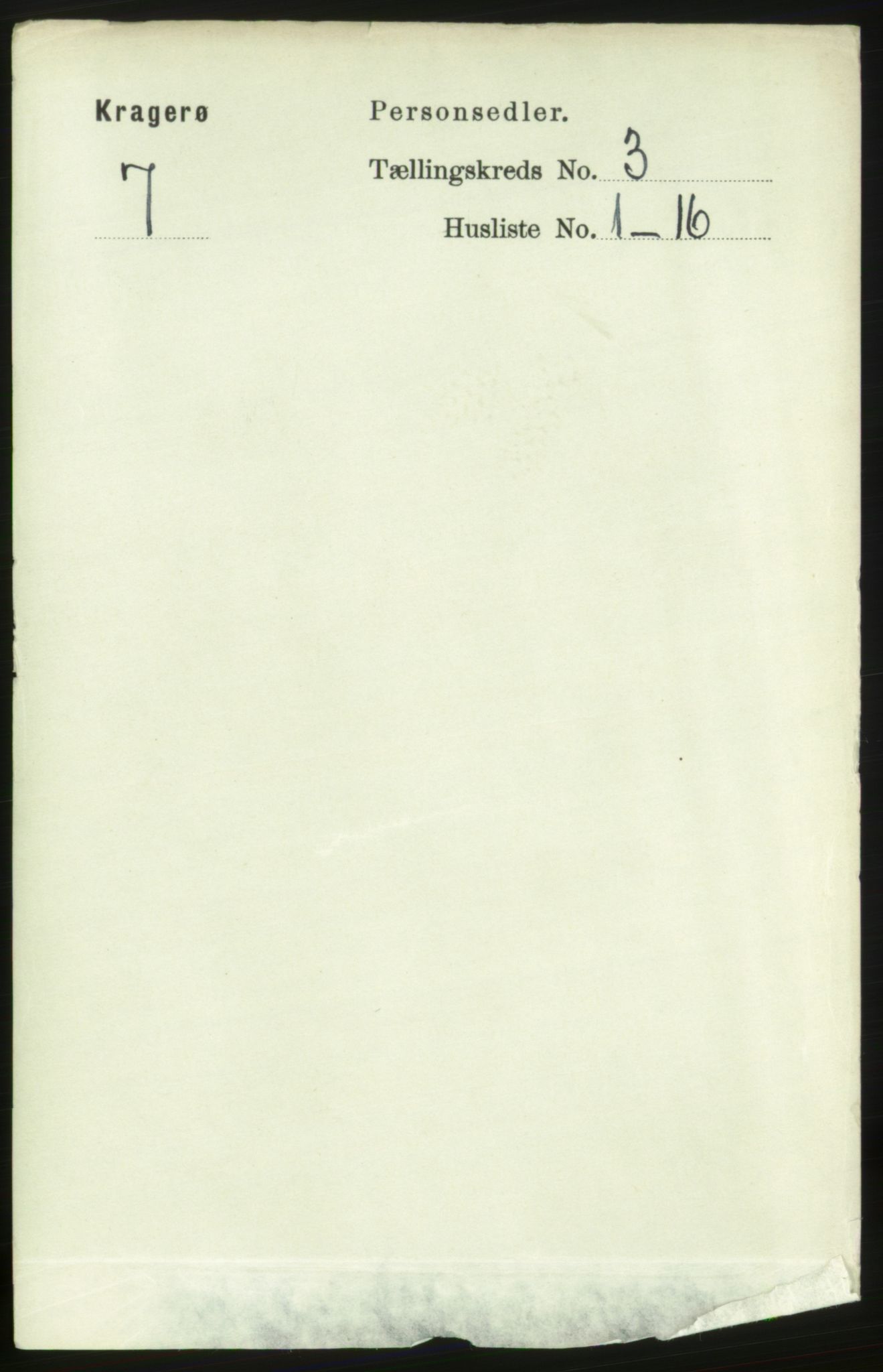 RA, Folketelling 1891 for 0801 Kragerø kjøpstad, 1891, s. 2661