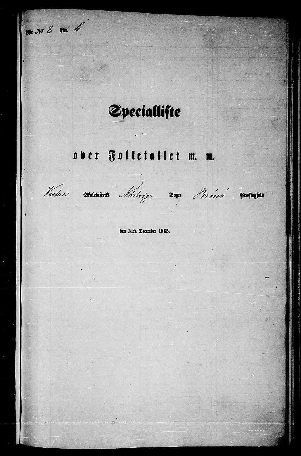 RA, Folketelling 1865 for 1814P Brønnøy prestegjeld, 1865, s. 185