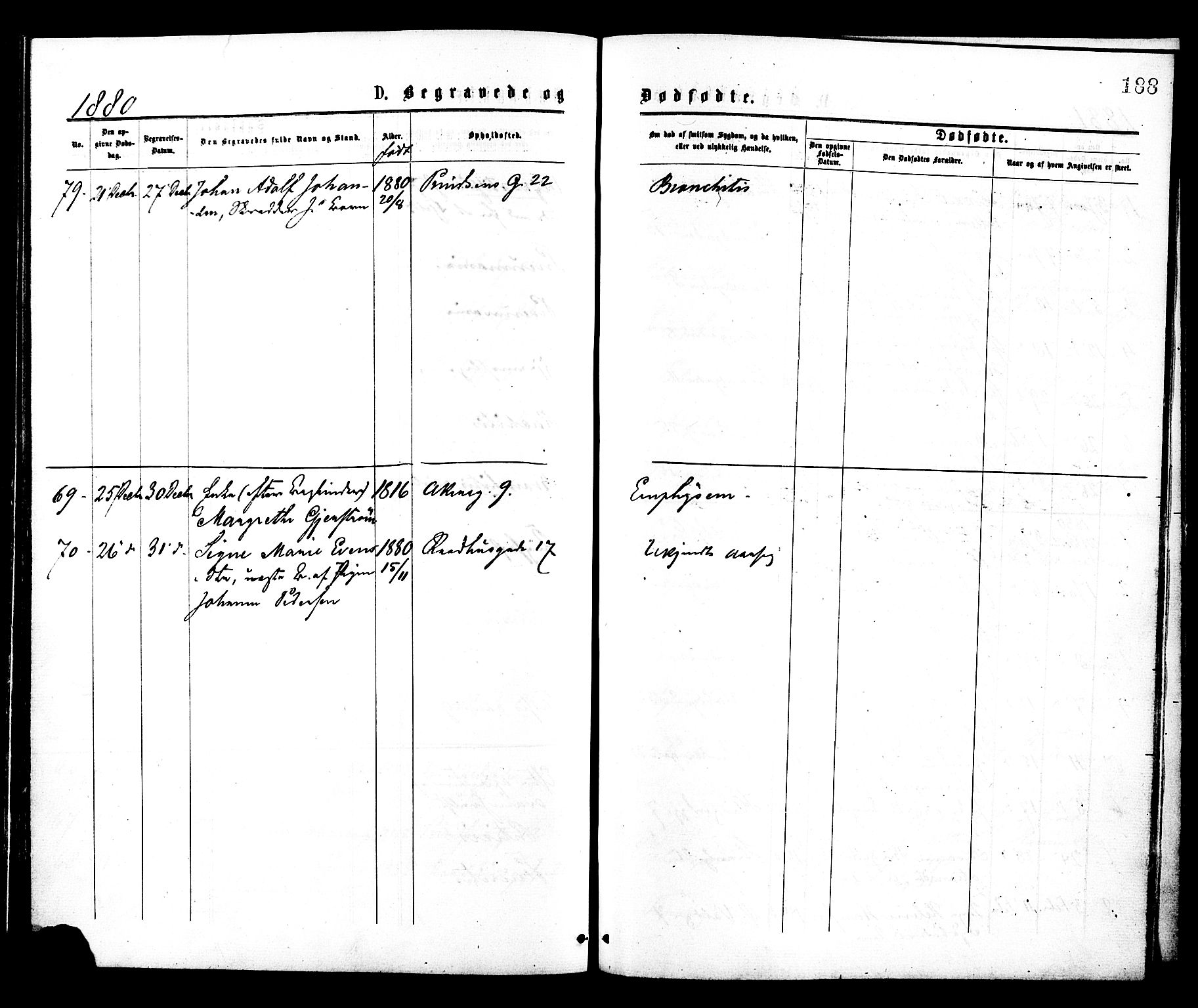 Johannes prestekontor Kirkebøker, SAO/A-10852/F/Fa/L0002: Ministerialbok nr. 2, 1875-1882, s. 188