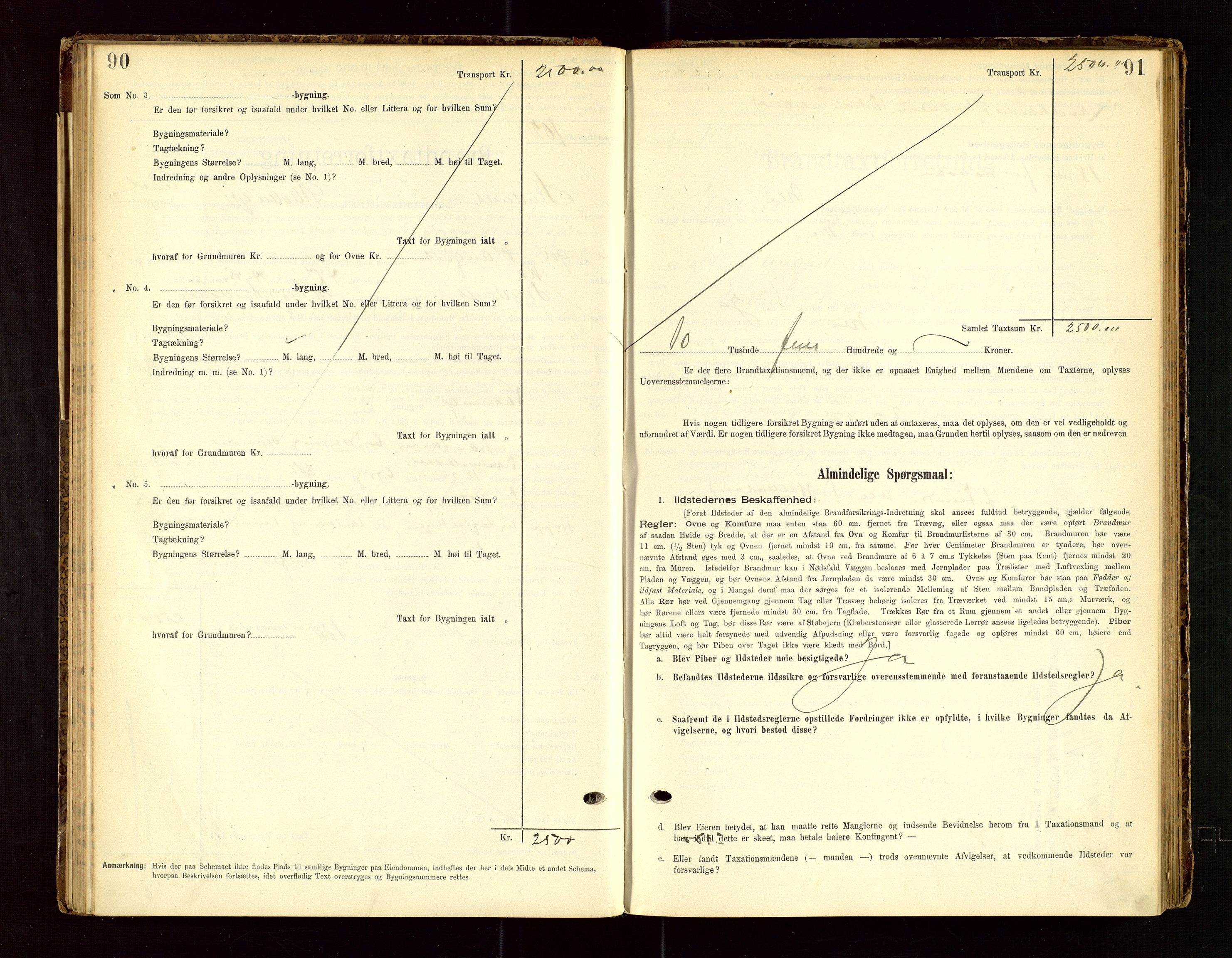 Skudenes lensmannskontor, SAST/A-100444/Gob/L0001: "Brandtaxationsprotokoll", 1895-1924, s. 90-91