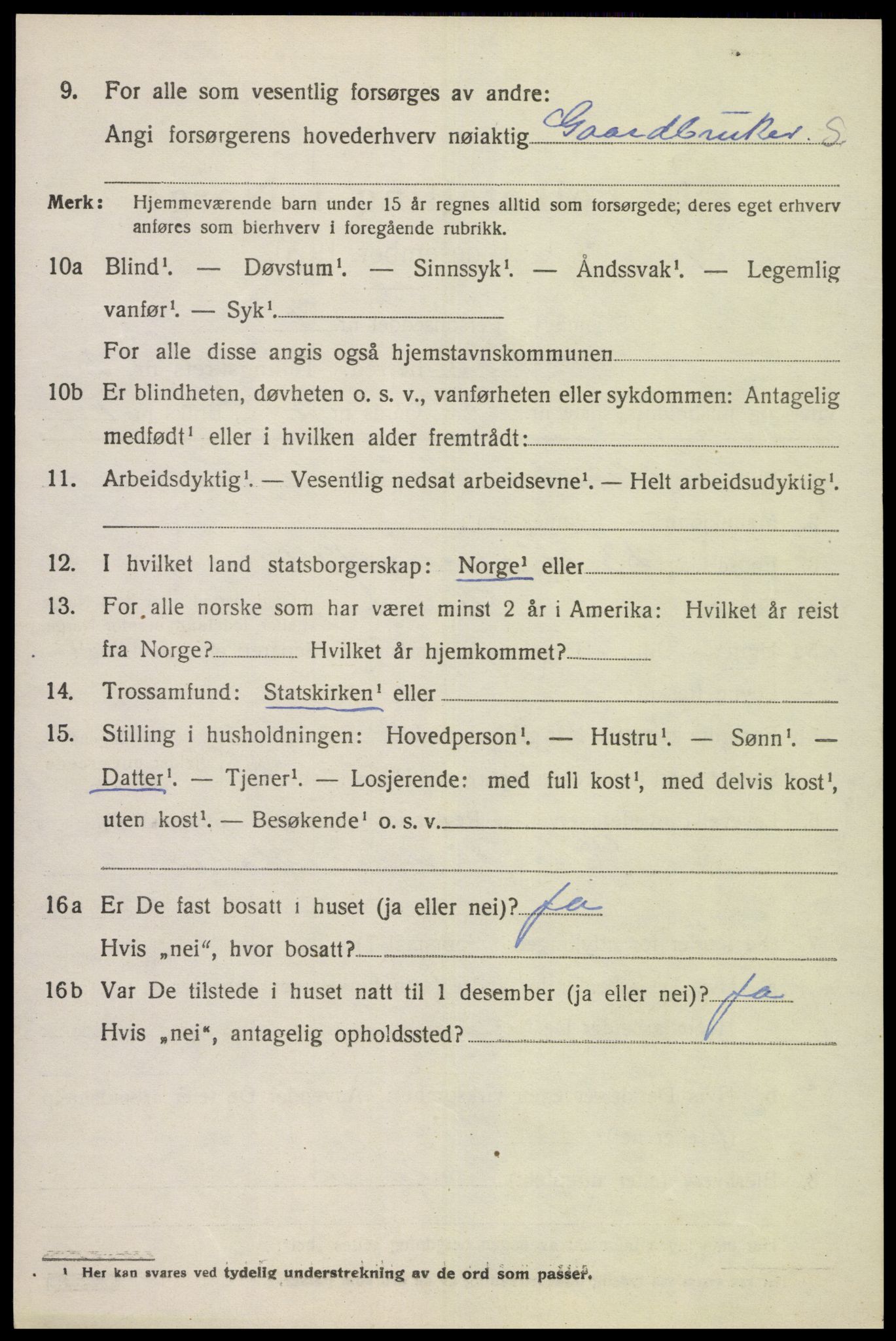 SAK, Folketelling 1920 for 1039 Herad herred, 1920, s. 1315