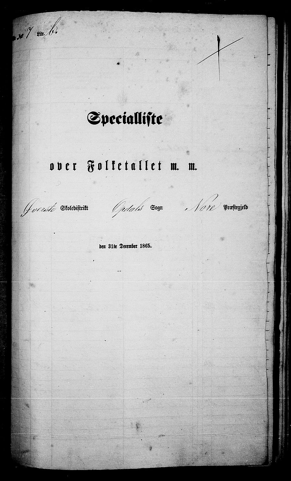 RA, Folketelling 1865 for 0633P Nore prestegjeld, 1865, s. 133