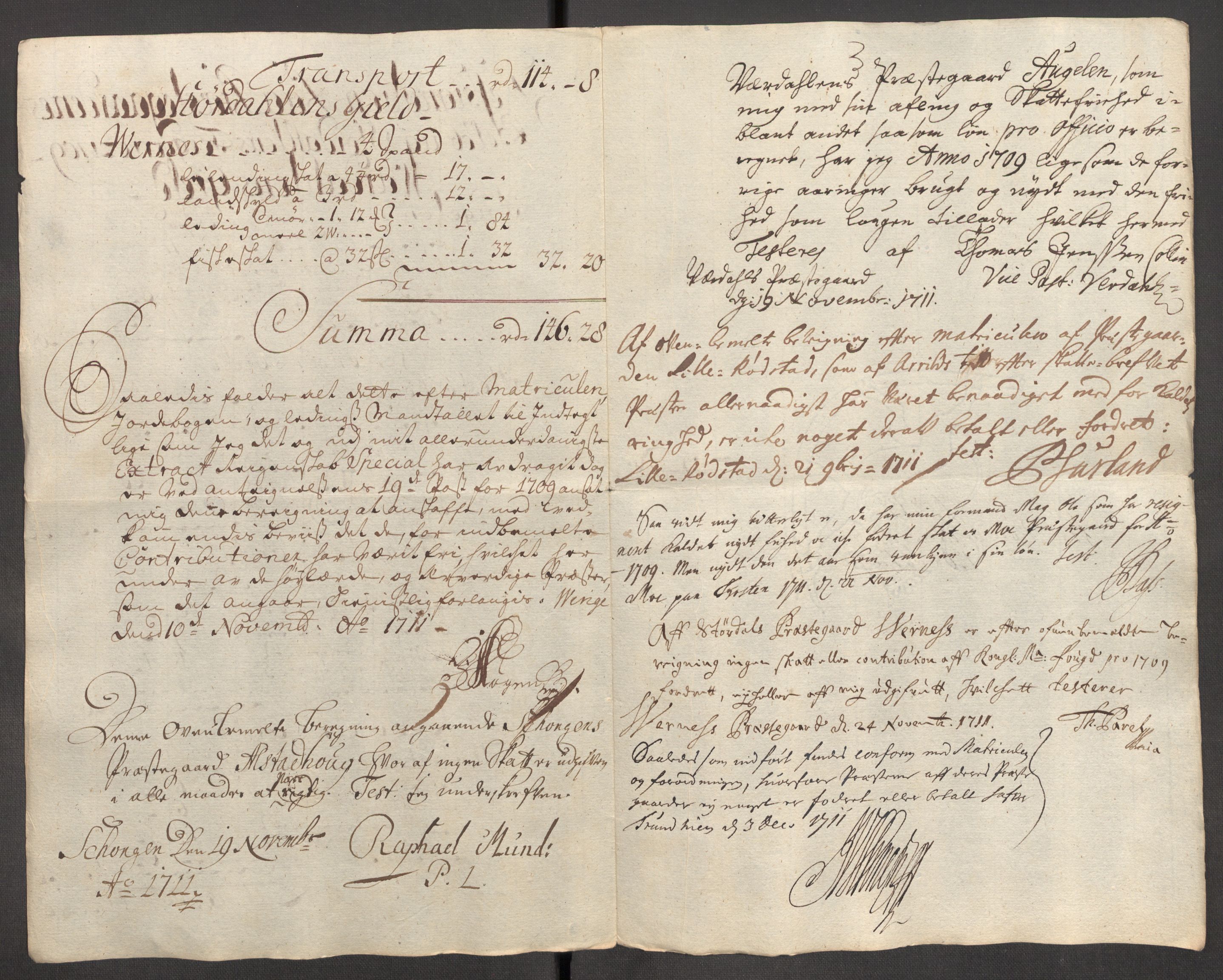 Rentekammeret inntil 1814, Reviderte regnskaper, Fogderegnskap, AV/RA-EA-4092/R62/L4199: Fogderegnskap Stjørdal og Verdal, 1709, s. 324