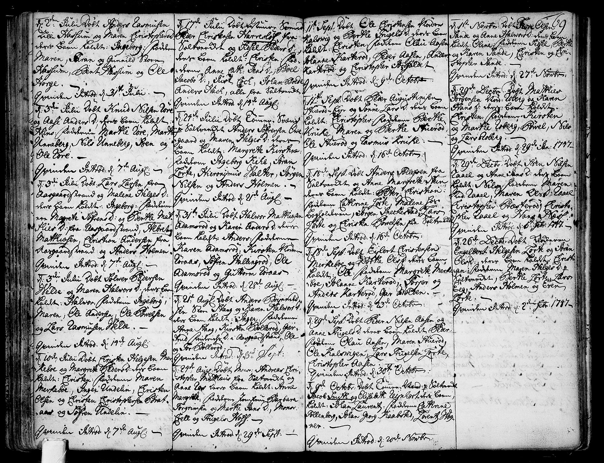Sem kirkebøker, AV/SAKO-A-5/F/Fb/L0001: Ministerialbok nr. II 1, 1702-1764, s. 69