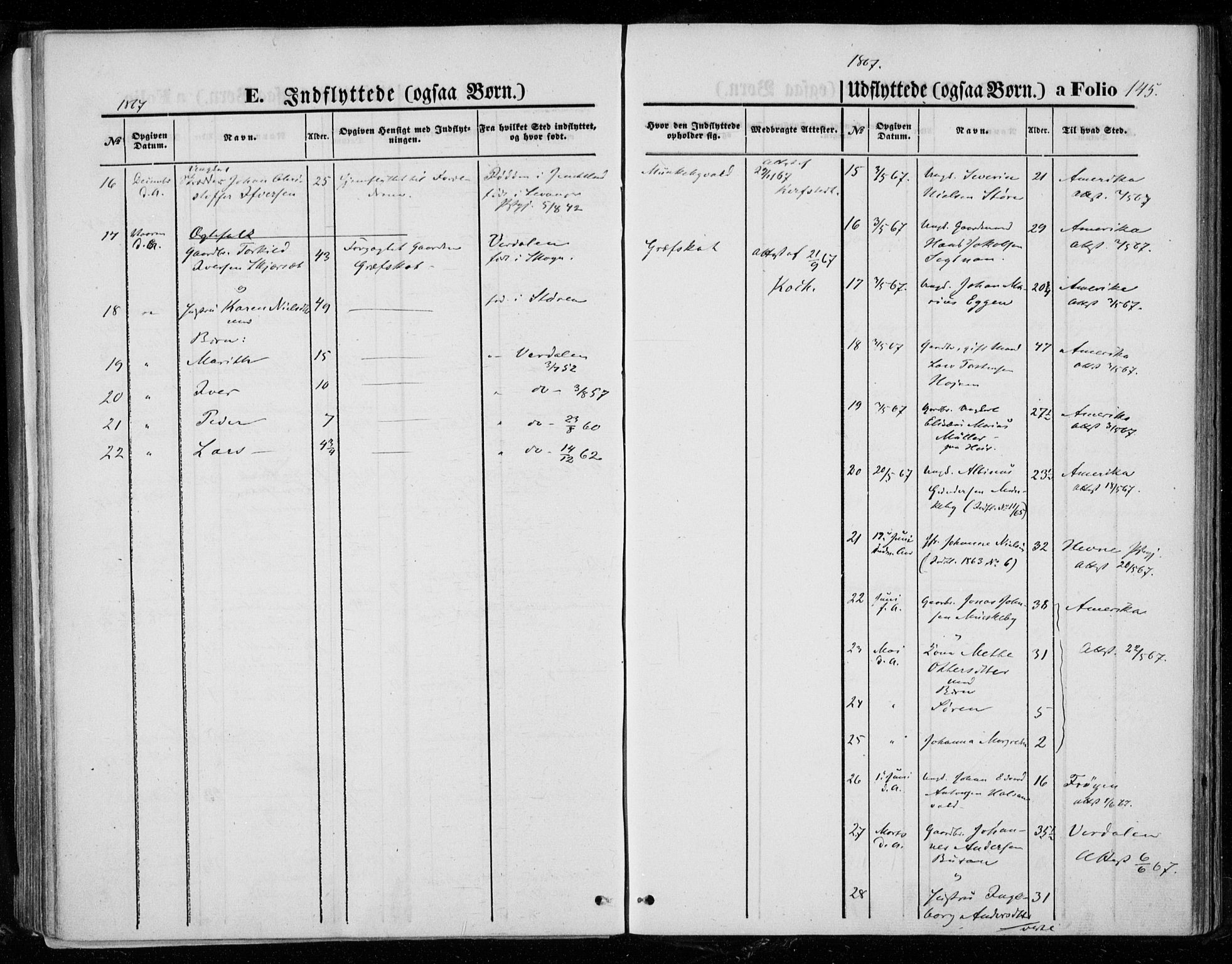 Ministerialprotokoller, klokkerbøker og fødselsregistre - Nord-Trøndelag, AV/SAT-A-1458/721/L0206: Ministerialbok nr. 721A01, 1864-1874, s. 145