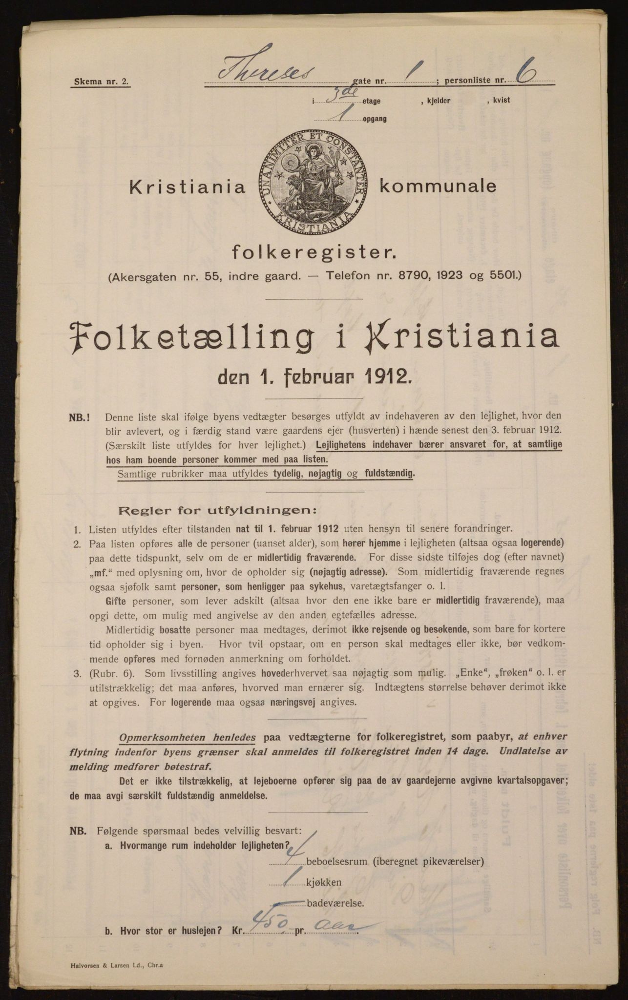 OBA, Kommunal folketelling 1.2.1912 for Kristiania, 1912, s. 107742