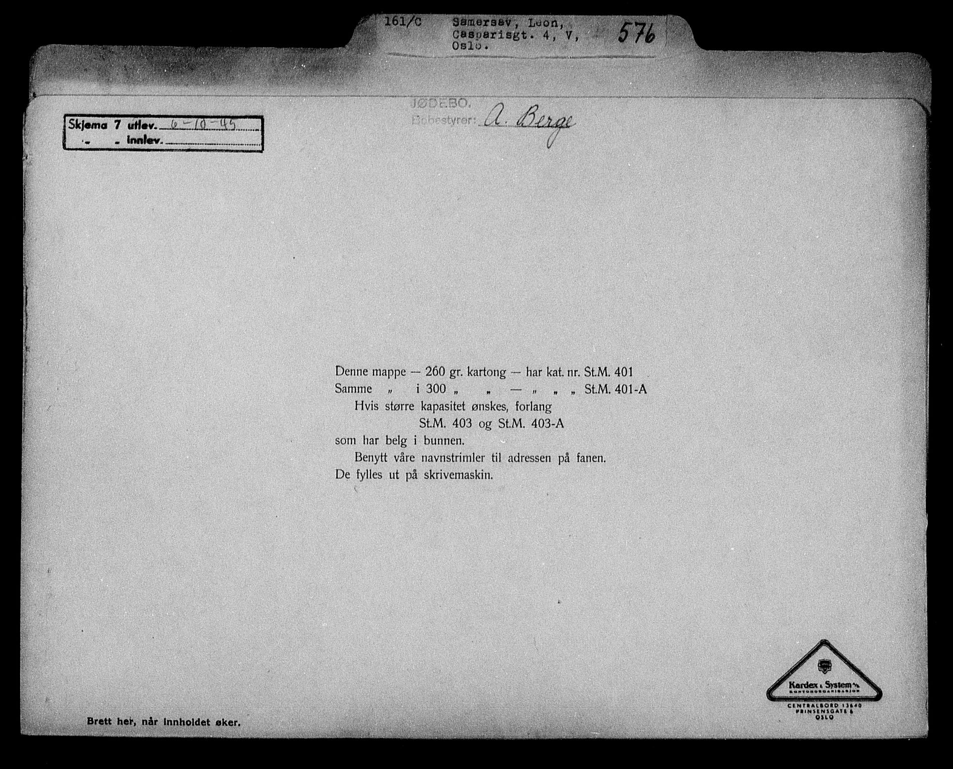 Justisdepartementet, Tilbakeføringskontoret for inndratte formuer, RA/S-1564/H/Hc/Hcc/L0976: --, 1945-1947, s. 569