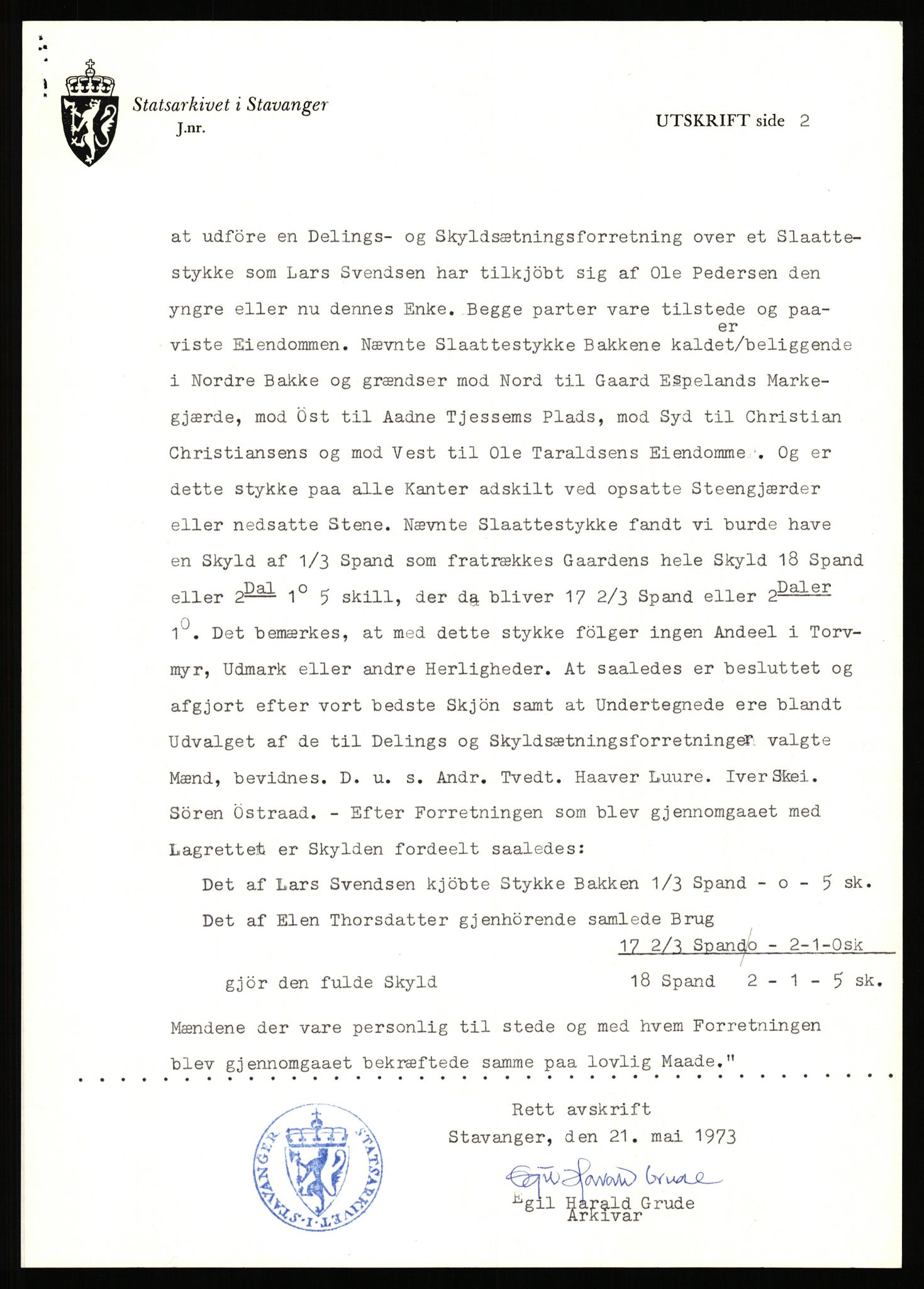 Statsarkivet i Stavanger, SAST/A-101971/03/Y/Yj/L0087: Avskrifter sortert etter gårdsnavn: Tjemsland nordre - Todhammer, 1750-1930, s. 136