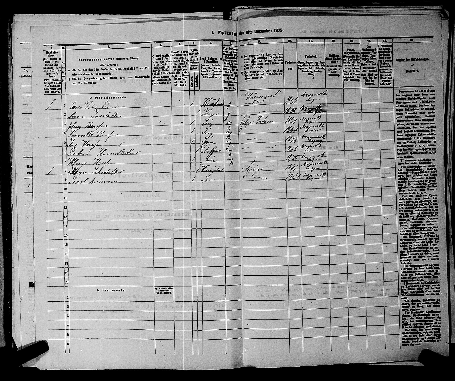 RA, Folketelling 1875 for 0118P Aremark prestegjeld, 1875, s. 93