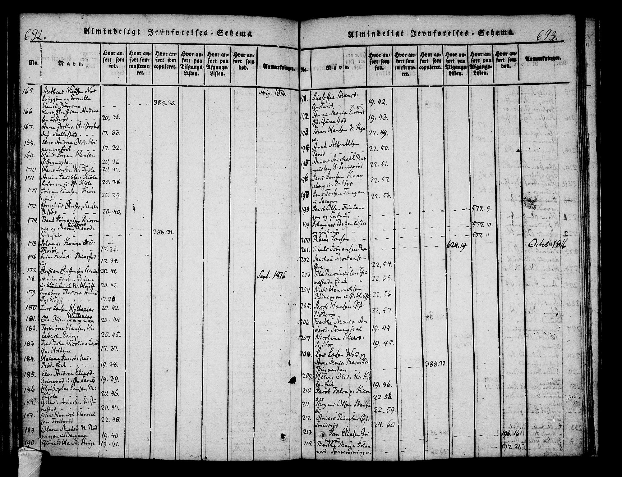 Nøtterøy kirkebøker, AV/SAKO-A-354/F/Fa/L0004: Ministerialbok nr. I 4, 1814-1838, s. 692-693