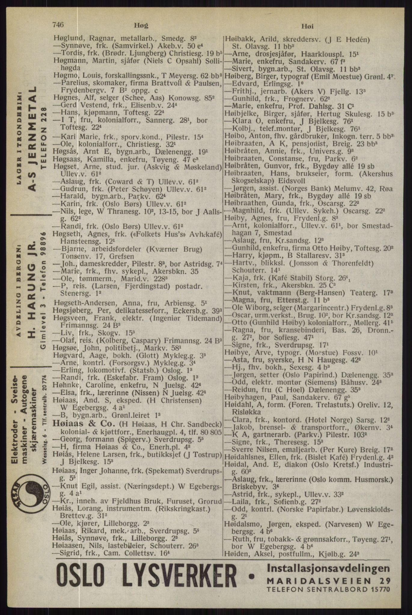 Kristiania/Oslo adressebok, PUBL/-, 1944, s. 746