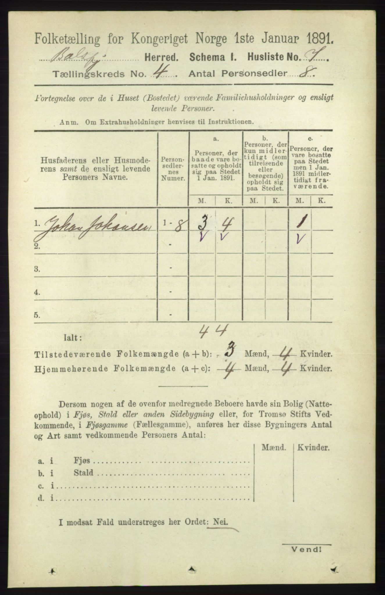 RA, Folketelling 1891 for 1933 Balsfjord herred, 1891, s. 1088