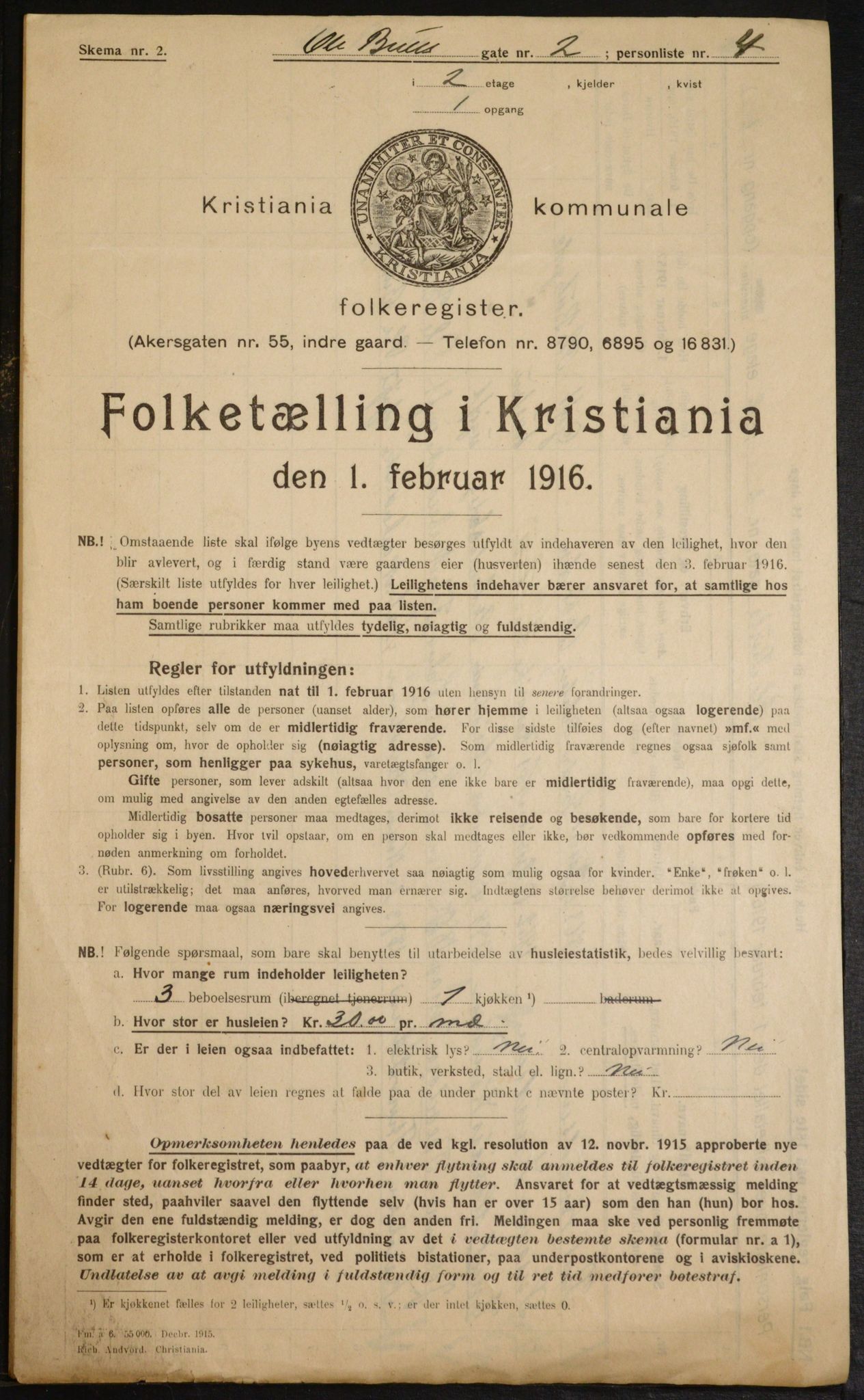 OBA, Kommunal folketelling 1.2.1916 for Kristiania, 1916, s. 77226