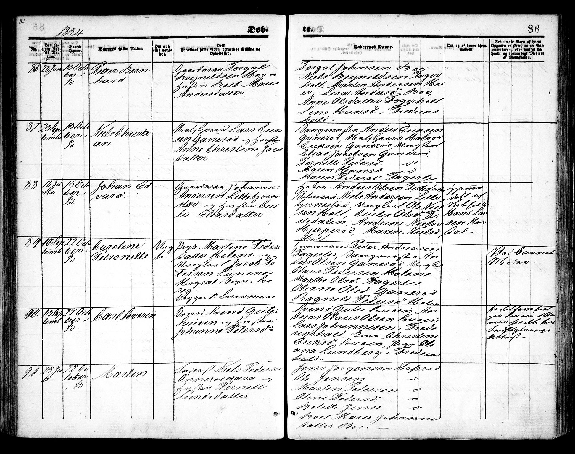 Idd prestekontor Kirkebøker, AV/SAO-A-10911/F/Fc/L0004a: Ministerialbok nr. III 4A, 1848-1860, s. 86
