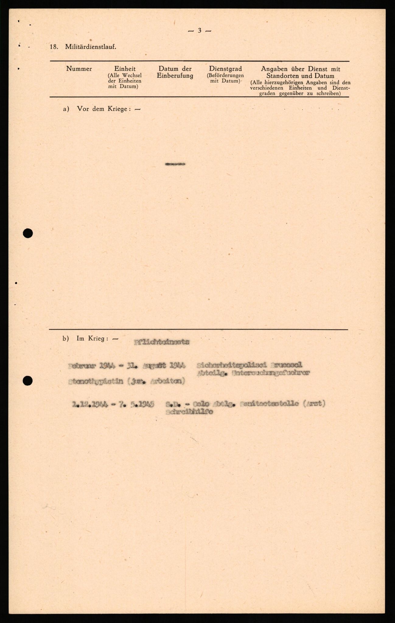 Forsvaret, Forsvarets overkommando II, AV/RA-RAFA-3915/D/Db/L0034: CI Questionaires. Tyske okkupasjonsstyrker i Norge. Tyskere., 1945-1946, s. 67
