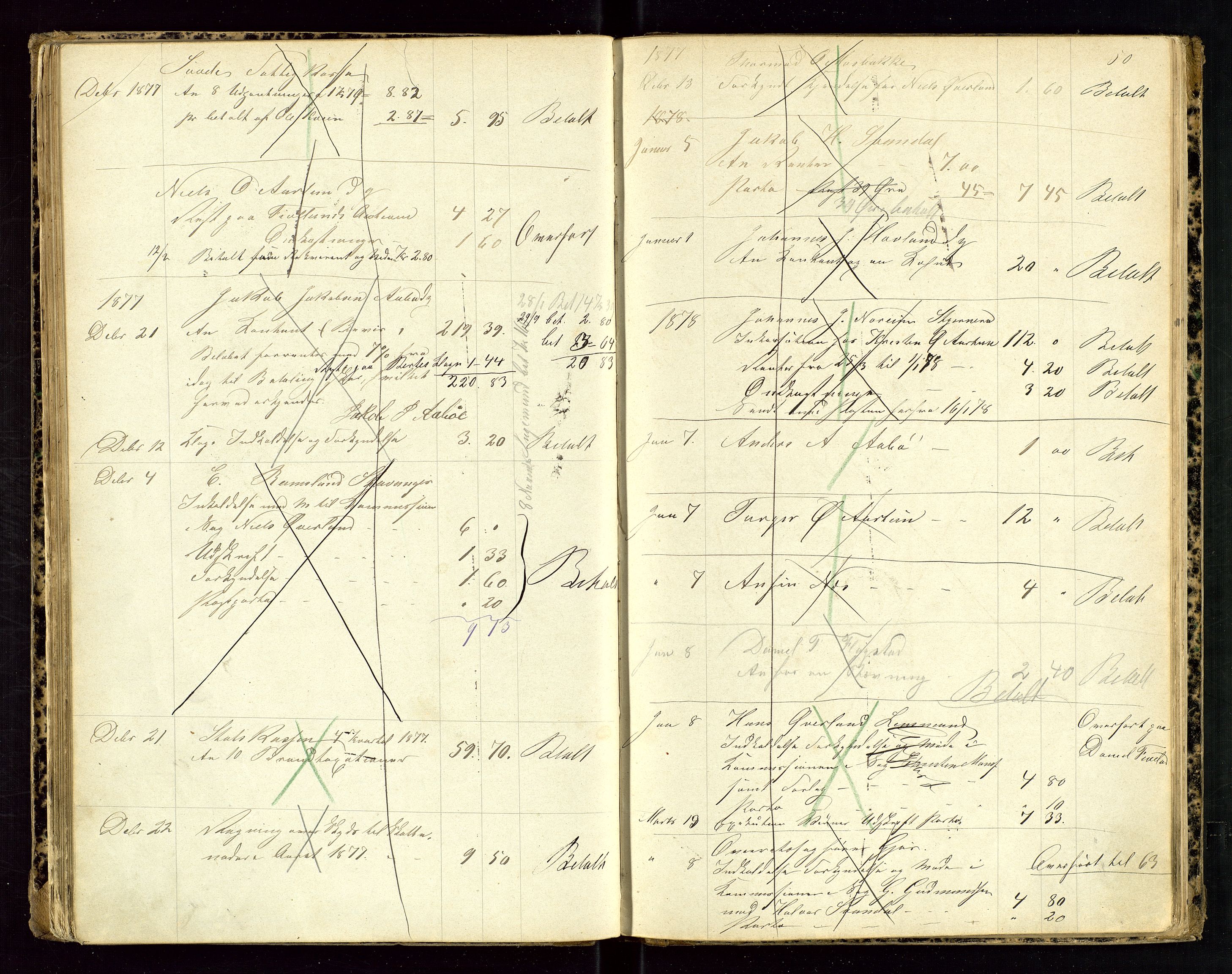 Sauda lensmannskontor, AV/SAST-A-100177/Gja/L0004: Auksjonsprotokoll, 1875-1880, s. 50