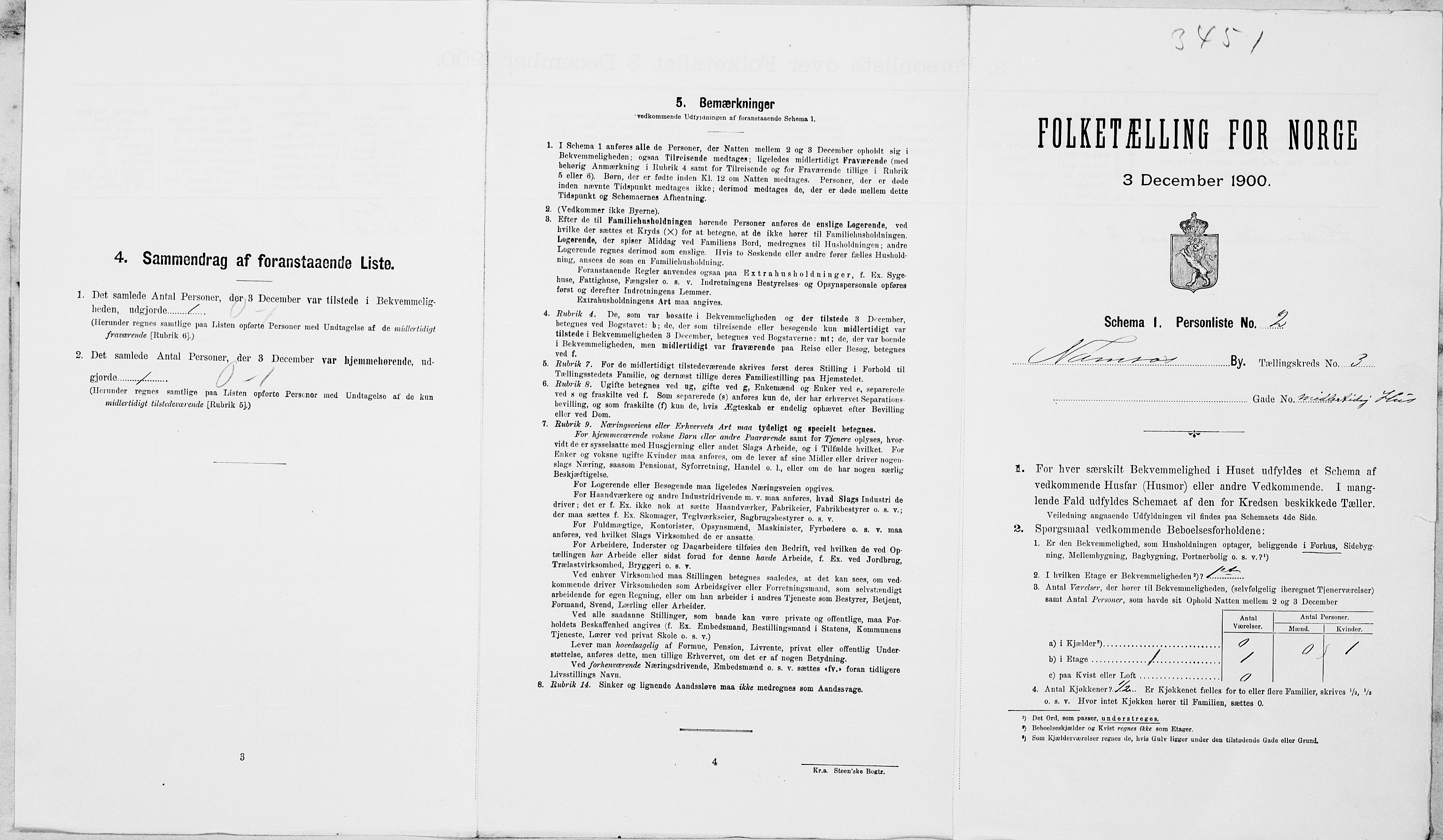 SAT, Folketelling 1900 for 1703 Namsos ladested, 1900, s. 616