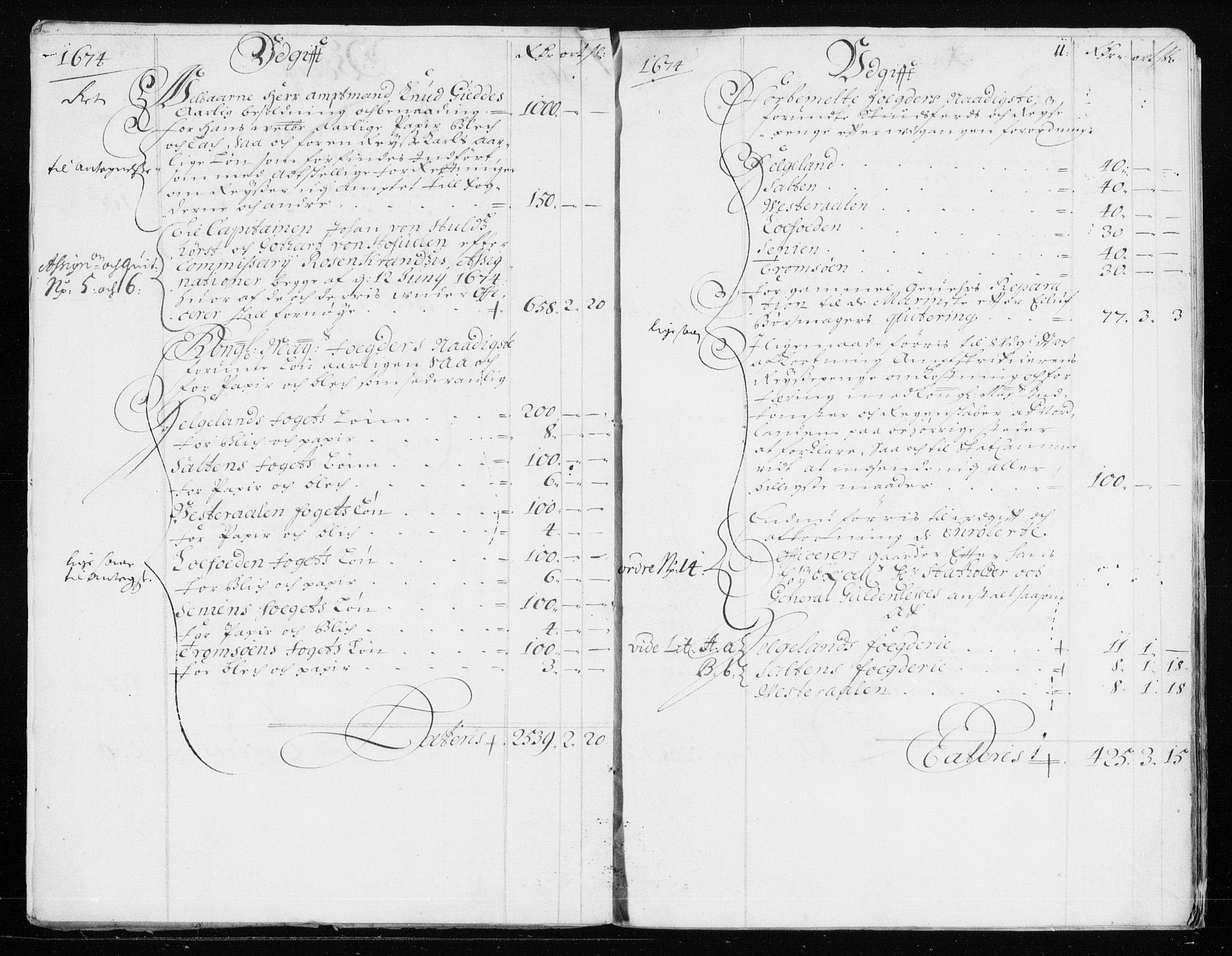 Rentekammeret inntil 1814, Reviderte regnskaper, Stiftamtstueregnskaper, Trondheim stiftamt og Nordland amt, AV/RA-EA-6044/R/Rh/L0002: Nordland amt, 1672-1676