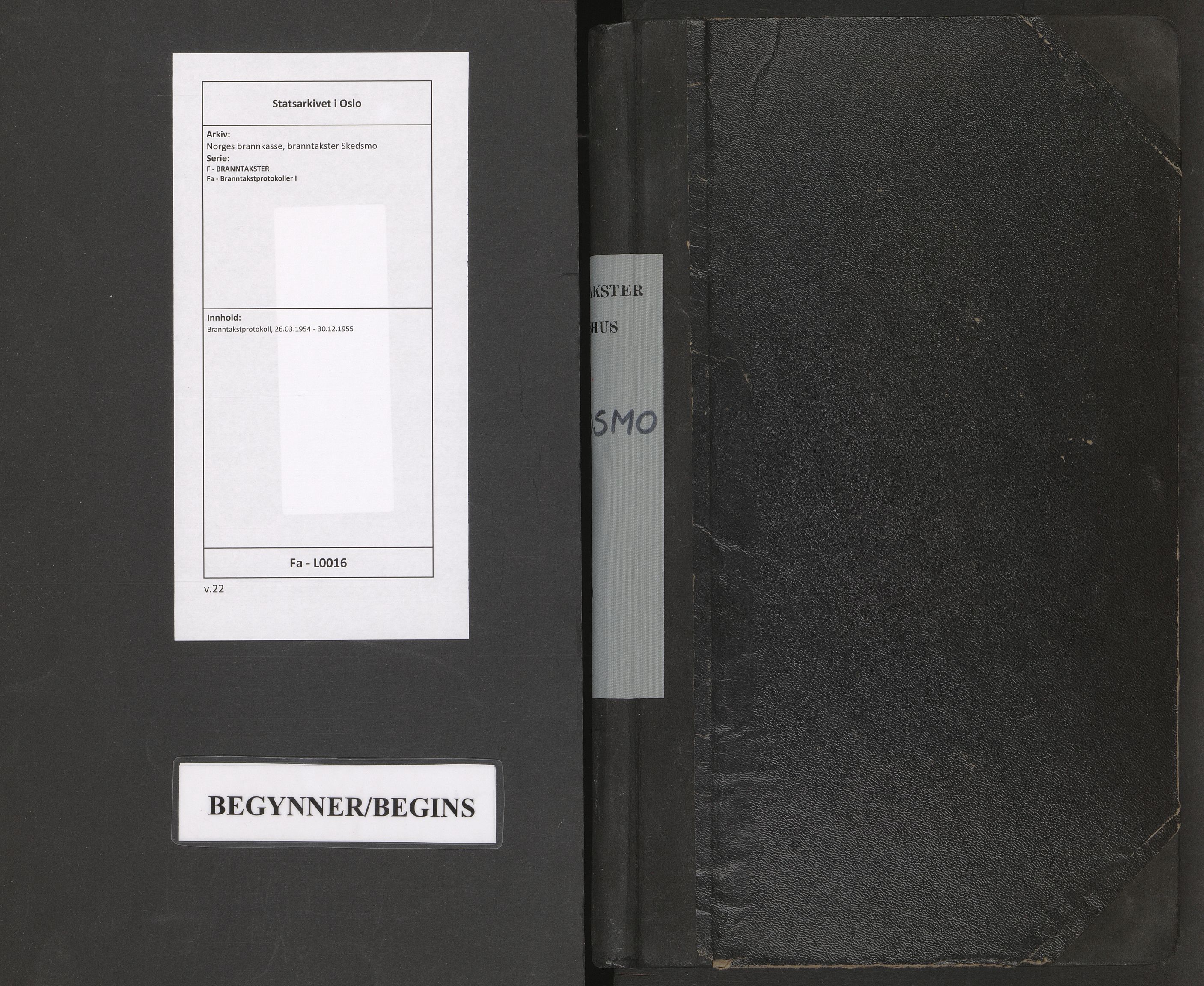 Norges brannkasse, branntakster Skedsmo, AV/SAO-A-11396/F/Fa/L0016: Branntakstprotokoll, 1954-1955