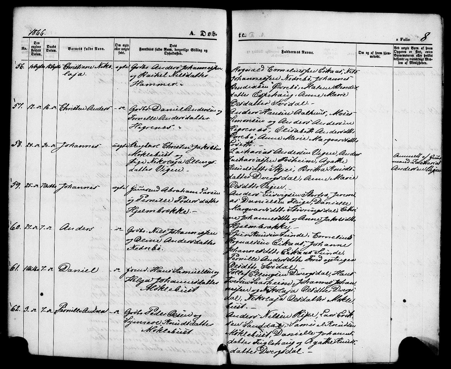 Jølster sokneprestembete, AV/SAB-A-80701/H/Haa/Haaa/L0011: Ministerialbok nr. A 11, 1866-1881, s. 8