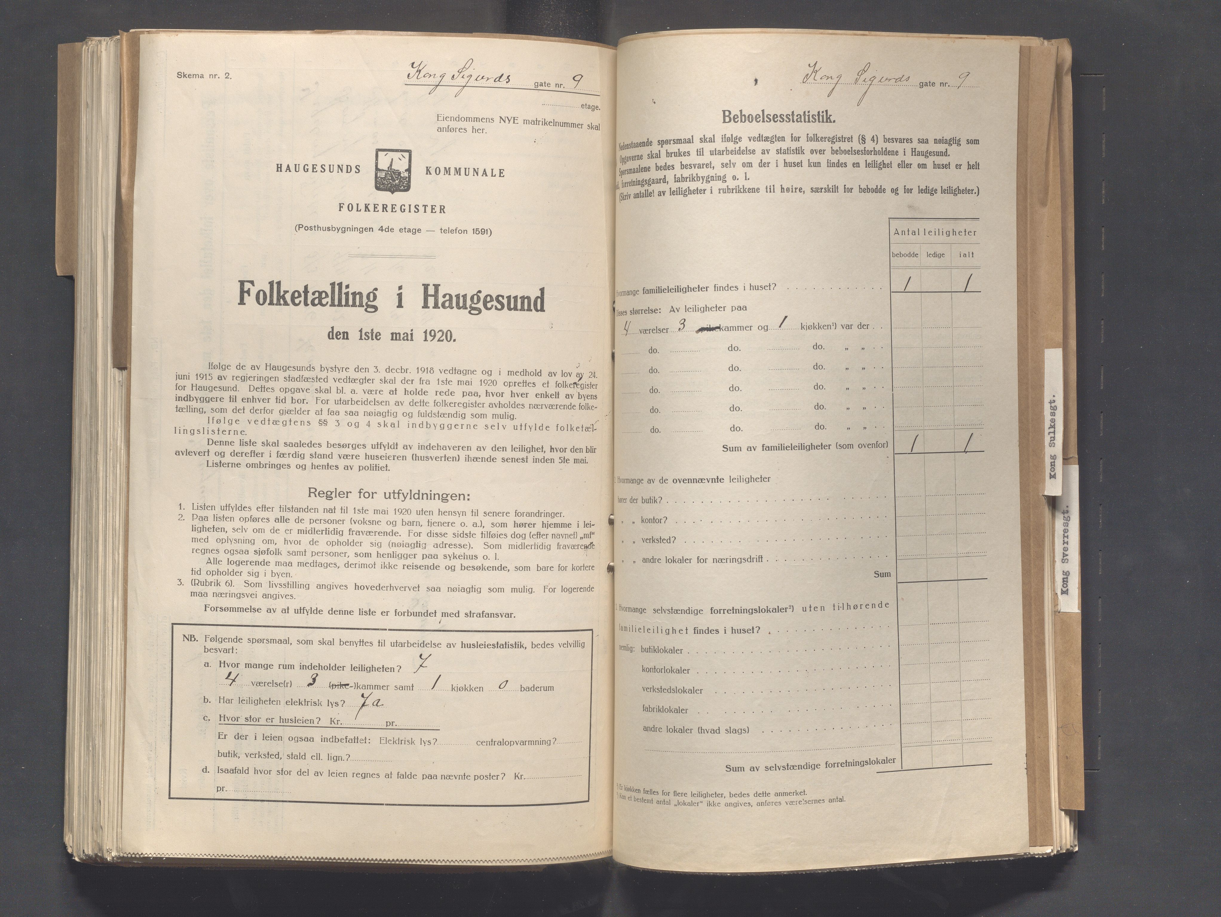 IKAR, Kommunal folketelling 1.5.1920 for Haugesund, 1920, s. 2768