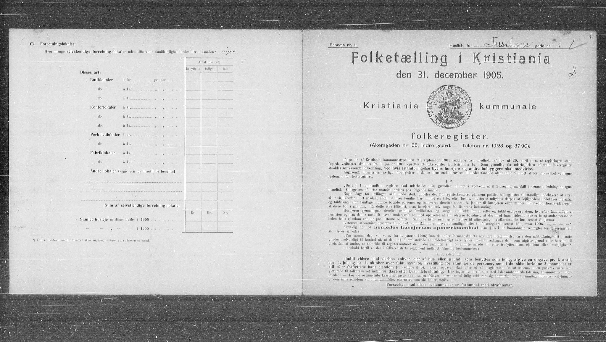 OBA, Kommunal folketelling 31.12.1905 for Kristiania kjøpstad, 1905, s. 60667