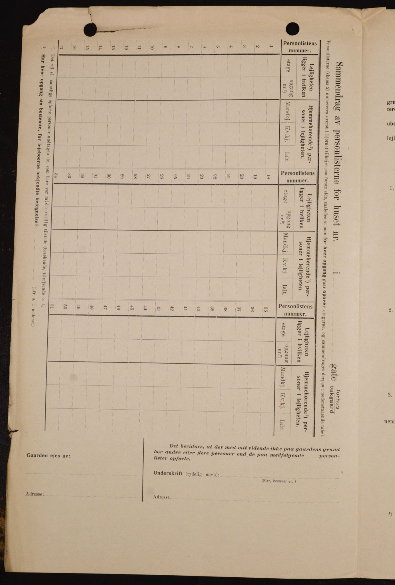 OBA, Kommunal folketelling 1.2.1909 for Kristiania kjøpstad, 1909, s. 31763