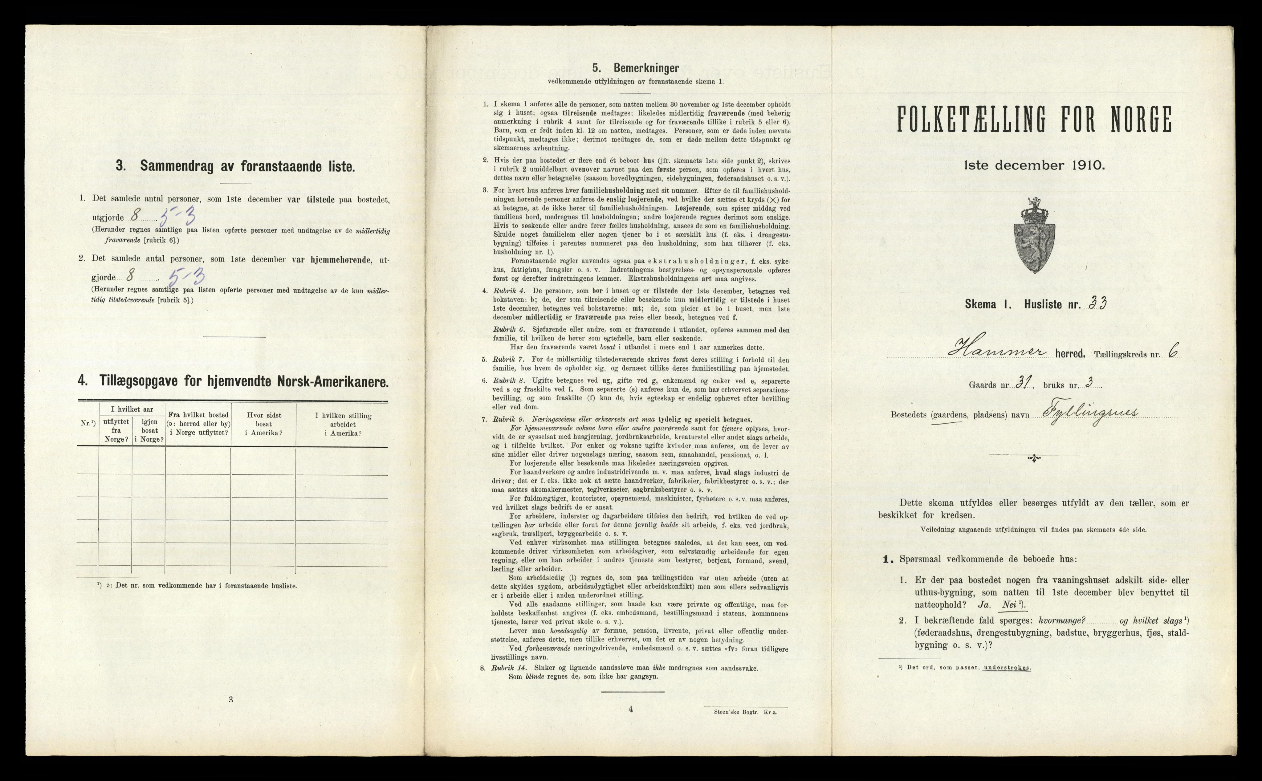 RA, Folketelling 1910 for 1254 Hamre herred, 1910, s. 406