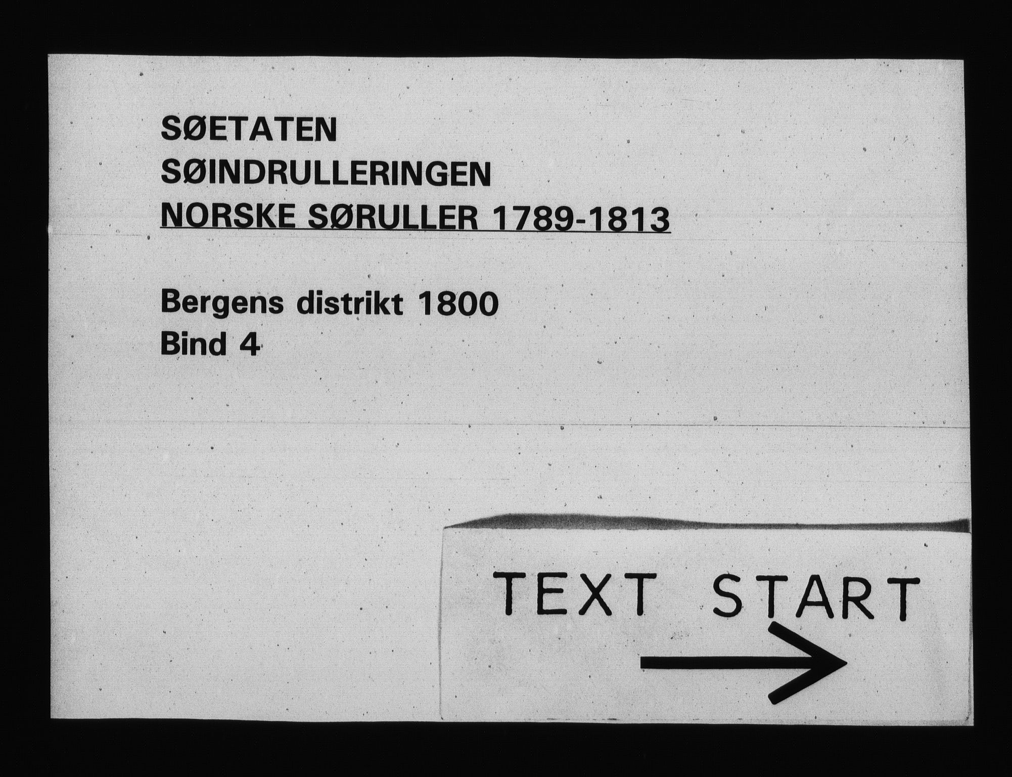 Sjøetaten, RA/EA-3110/F/L0232: Bergen distrikt, bind 4, 1800