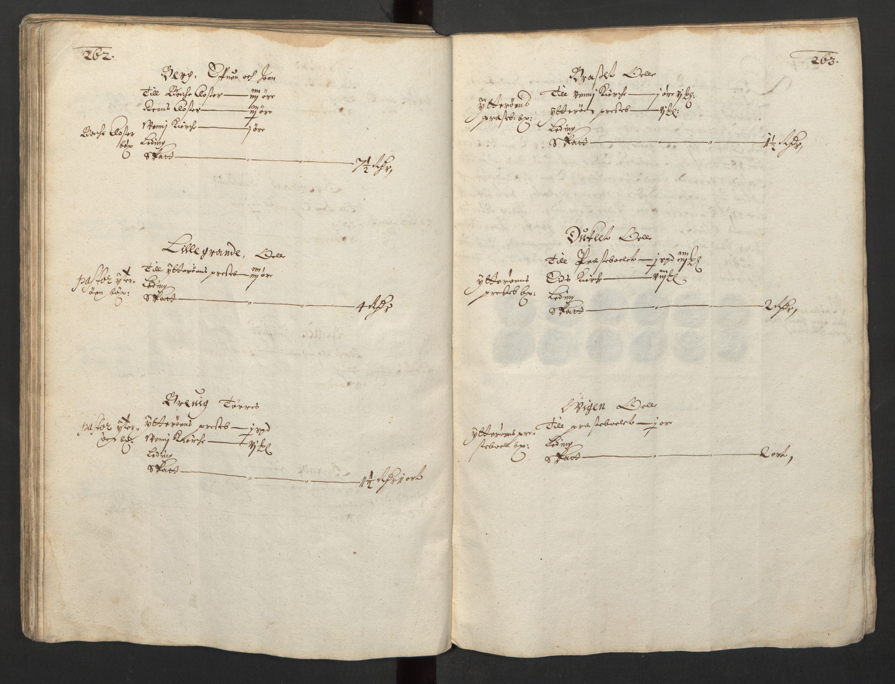 Rentekammeret inntil 1814, Realistisk ordnet avdeling, AV/RA-EA-4070/L/L0029/0001: Trondheim lagdømme: / Alminnelig jordebok og skattemanntall - Inderøy, 1661, s. 262-263