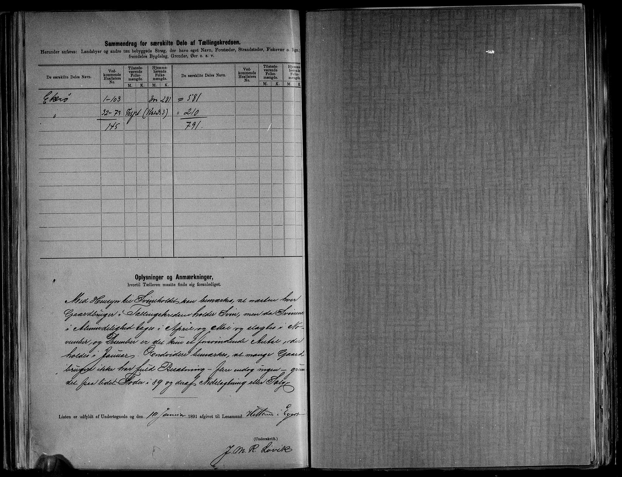 RA, Folketelling 1891 for 1116 Eigersund herred, 1891, s. 20