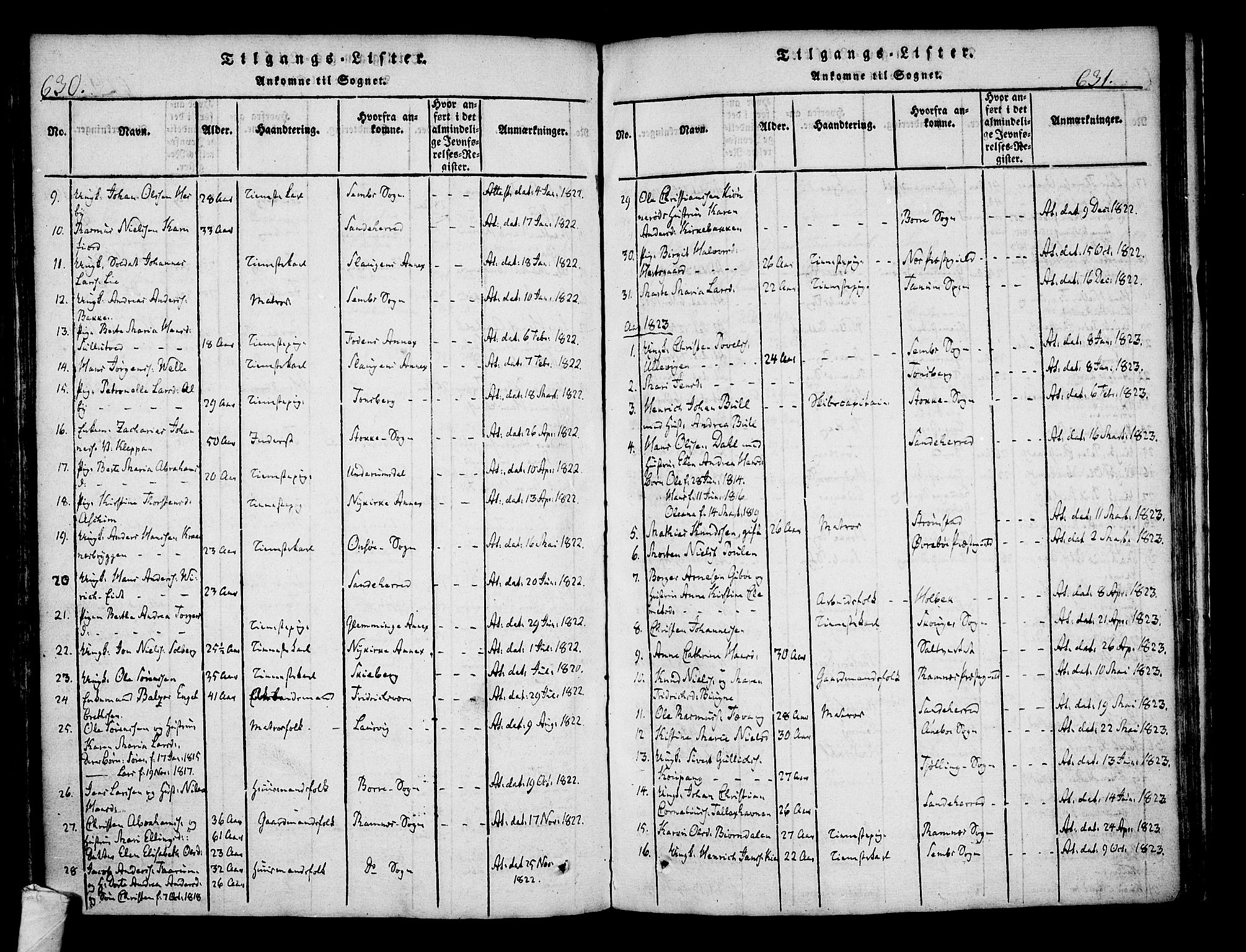Nøtterøy kirkebøker, AV/SAKO-A-354/F/Fa/L0004: Ministerialbok nr. I 4, 1814-1838, s. 630-631