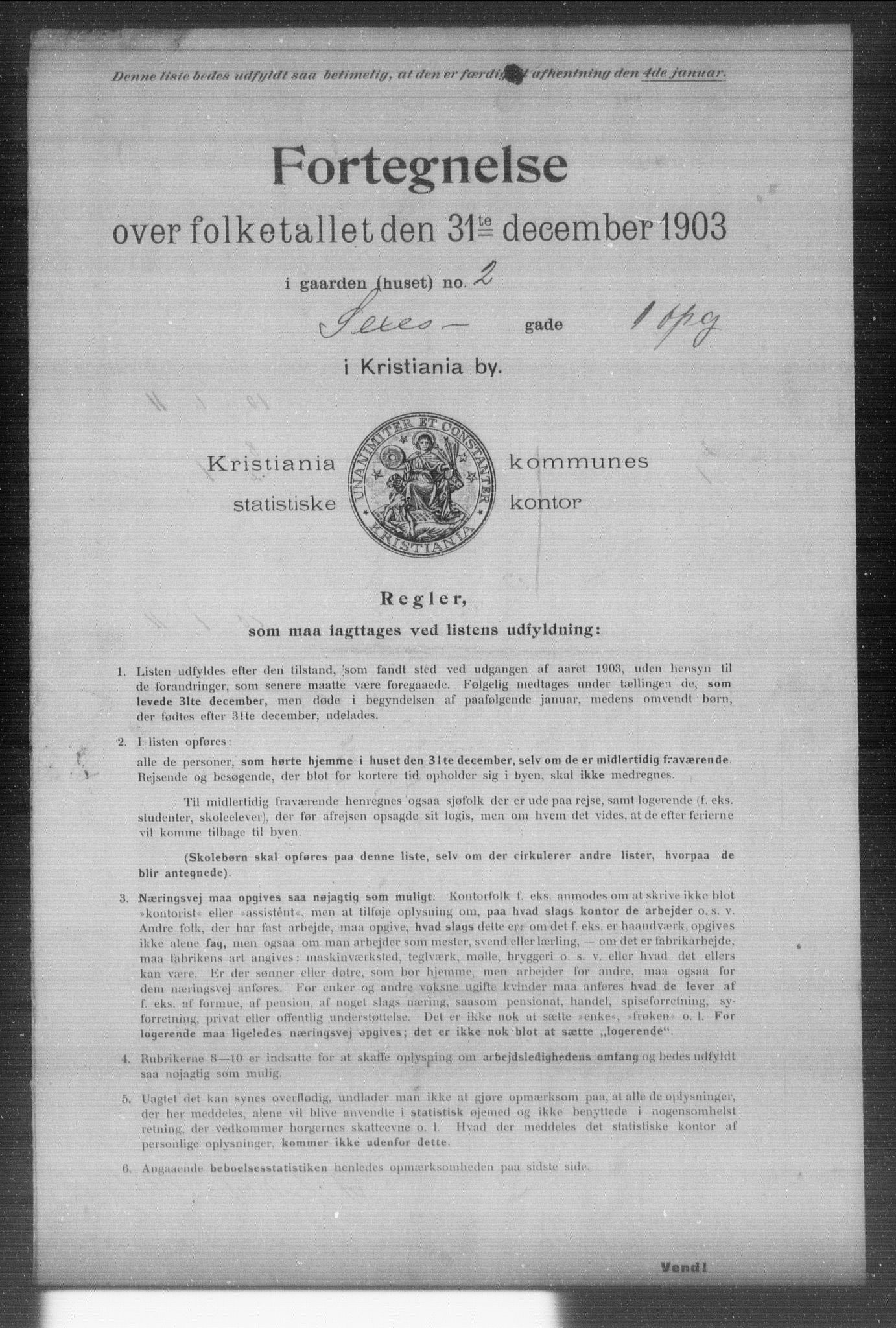 OBA, Kommunal folketelling 31.12.1903 for Kristiania kjøpstad, 1903, s. 18108