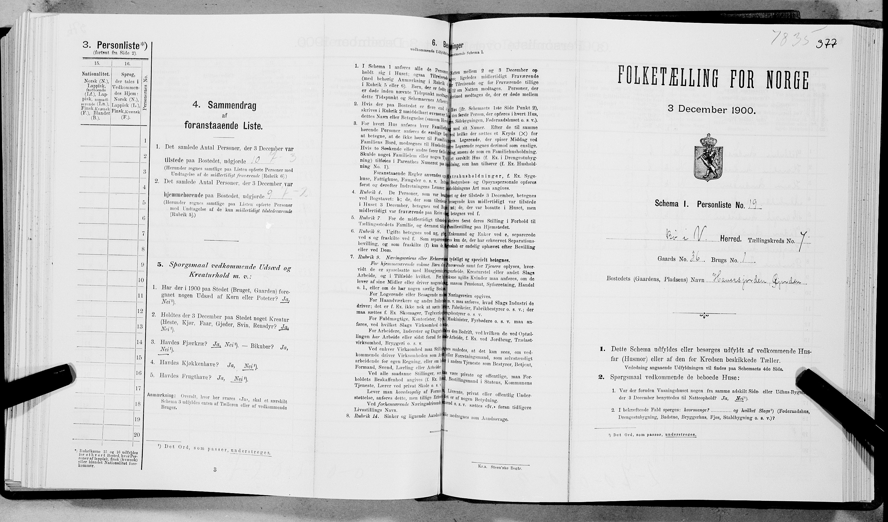 SAT, Folketelling 1900 for 1867 Bø herred, 1900, s. 788