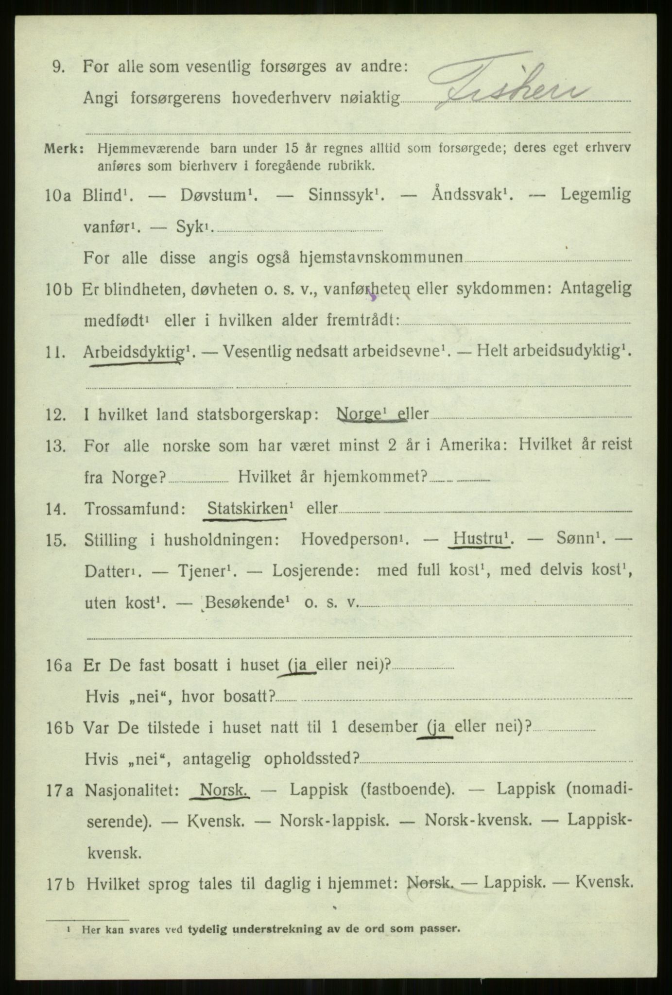SATØ, Folketelling 1920 for 1935 Helgøy herred, 1920, s. 3228
