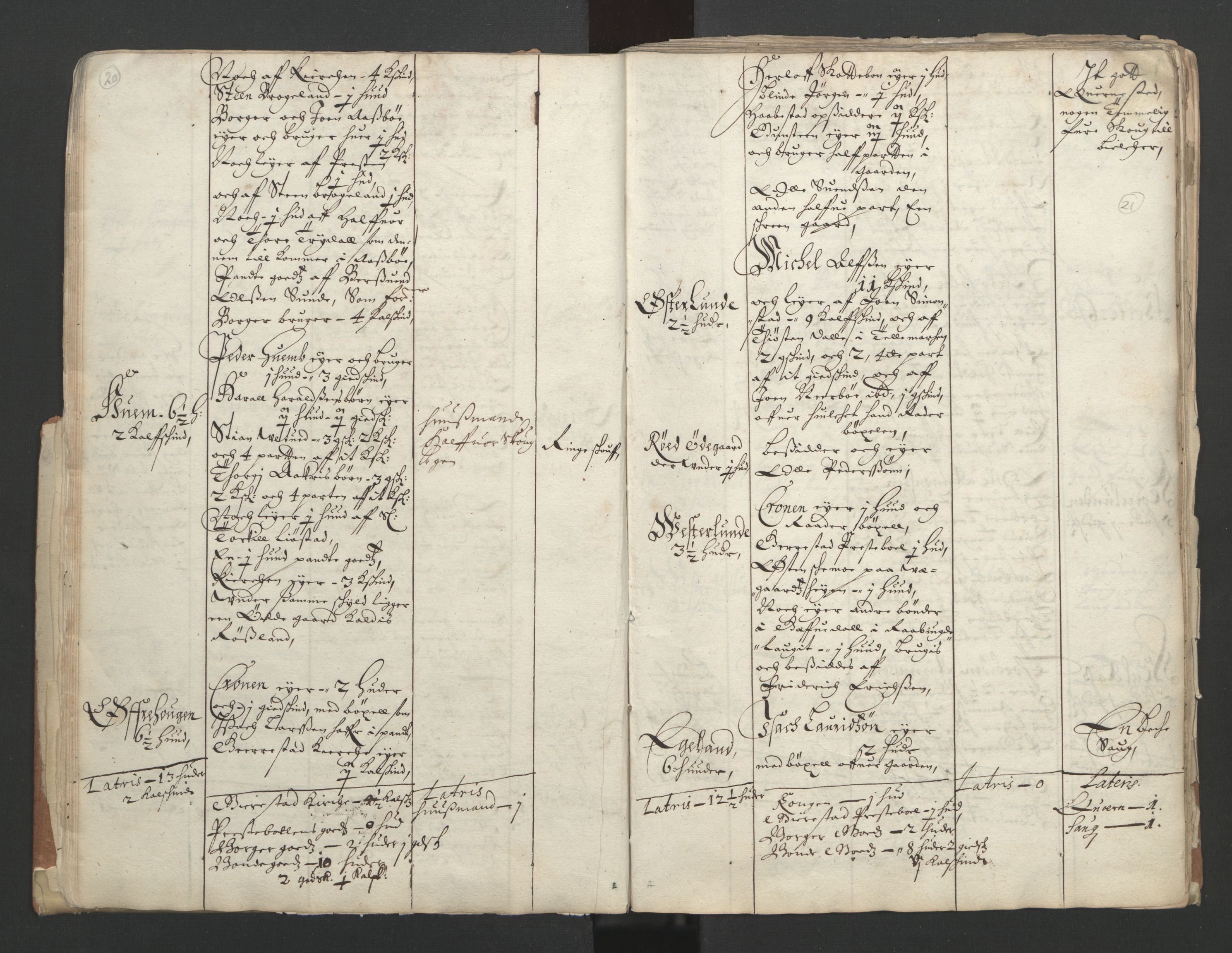 Rentekammeret inntil 1814, Realistisk ordnet avdeling, AV/RA-EA-4070/L/L0020/0002: Agder lagdømme: / Alminnelig jordebok. Nedenes len, 1661, s. 20-21