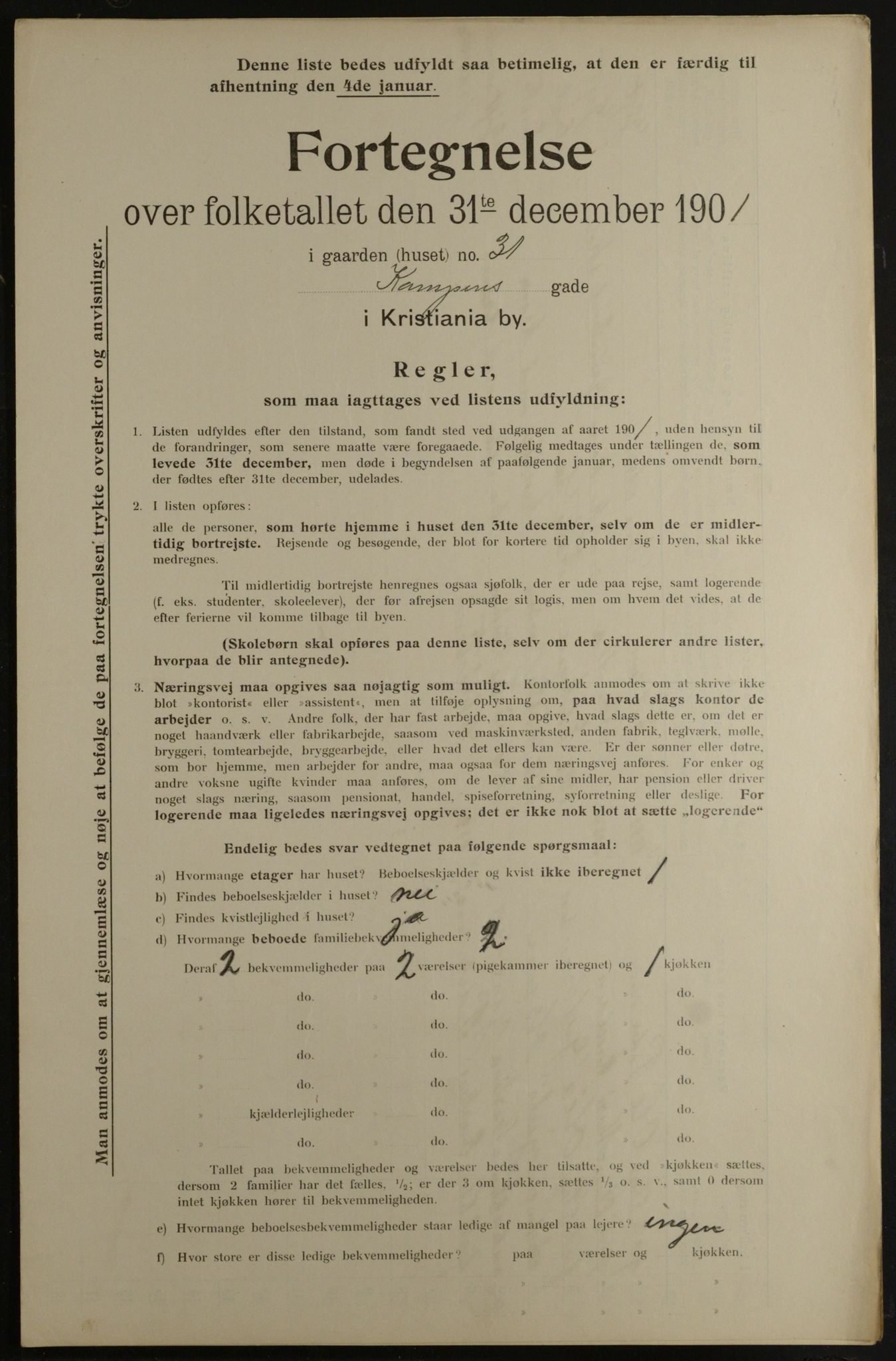 OBA, Kommunal folketelling 31.12.1901 for Kristiania kjøpstad, 1901, s. 7491