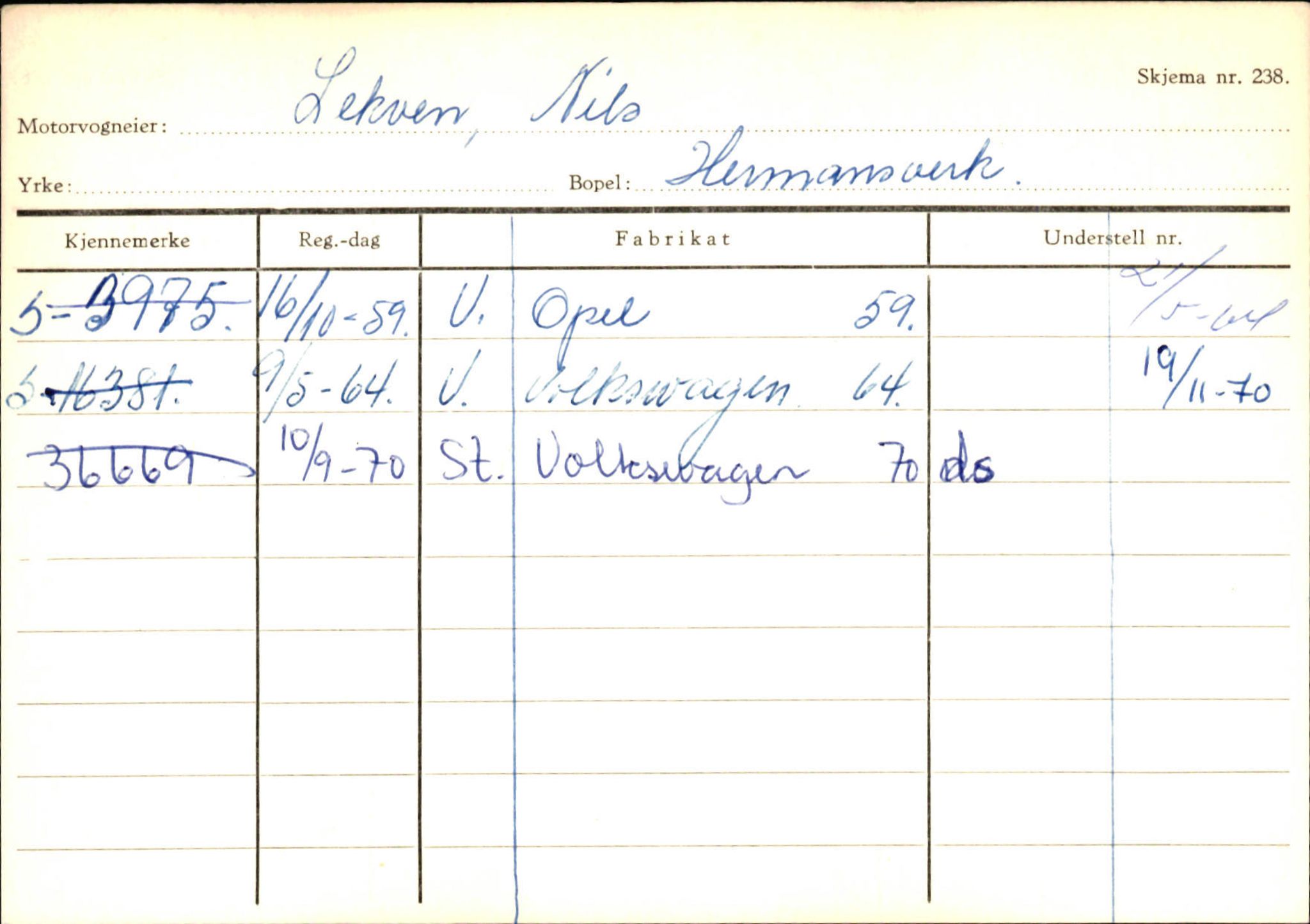 Statens vegvesen, Sogn og Fjordane vegkontor, AV/SAB-A-5301/4/F/L0126: Eigarregister Fjaler M-Å. Leikanger A-Å, 1945-1975, s. 1685