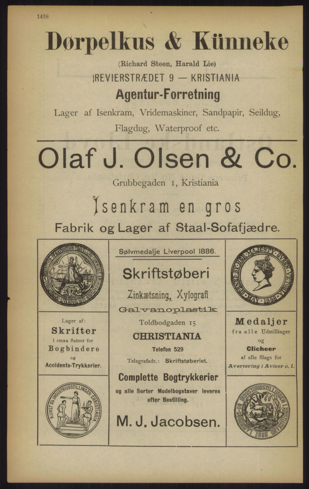 Kristiania/Oslo adressebok, PUBL/-, 1902, s. 1428