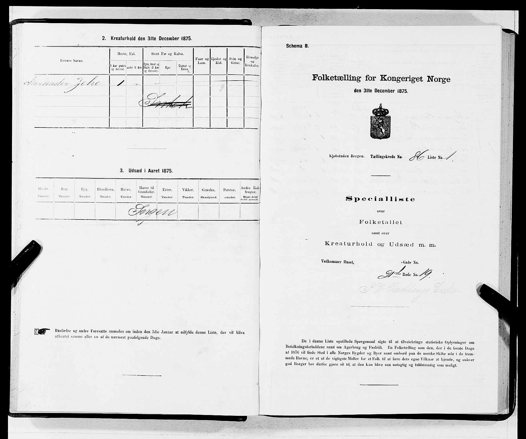 SAB, Folketelling 1875 for 1301 Bergen kjøpstad, 1875, s. 4613